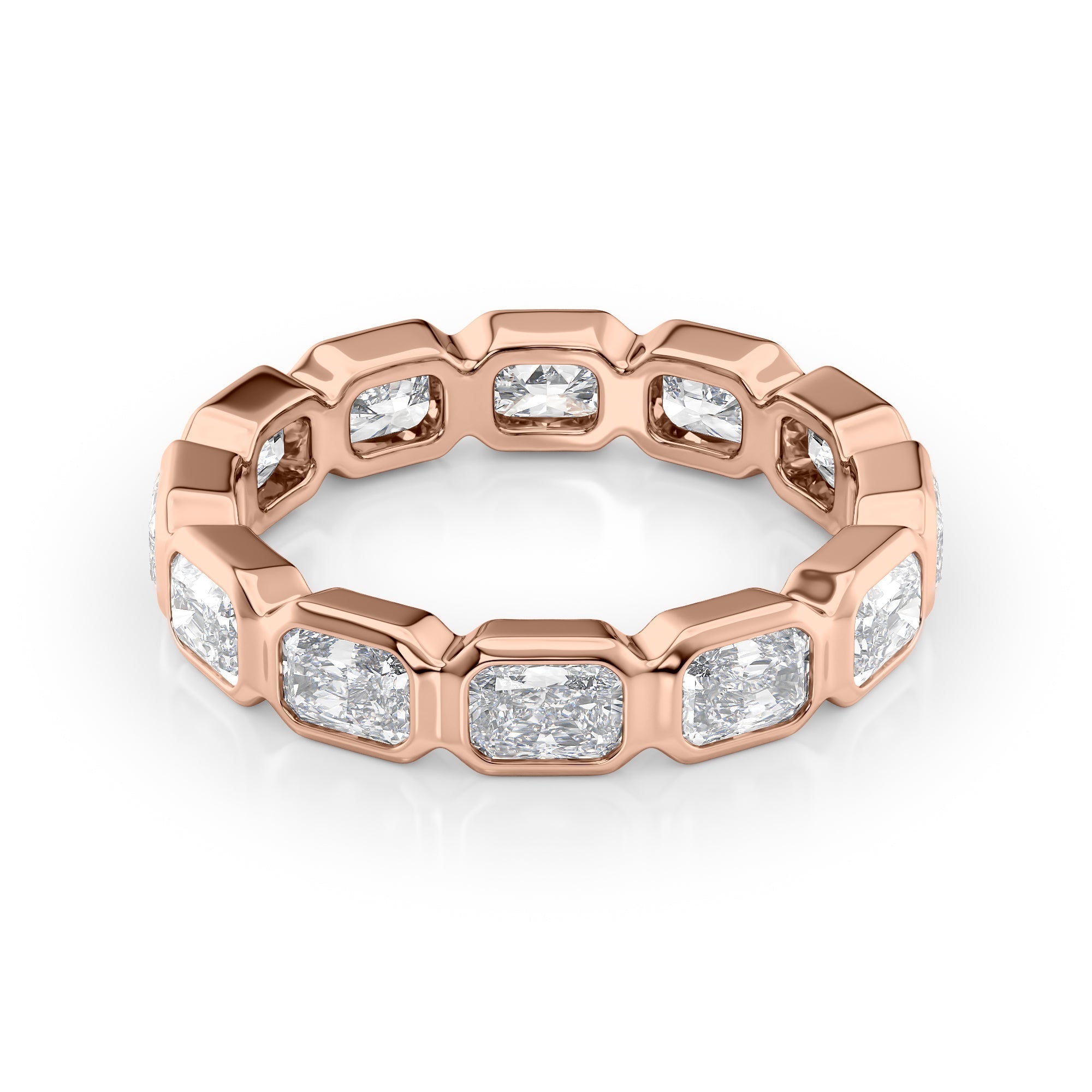 2.5ct Marija Radiant Cut Moissanite Ring - Rose Gold