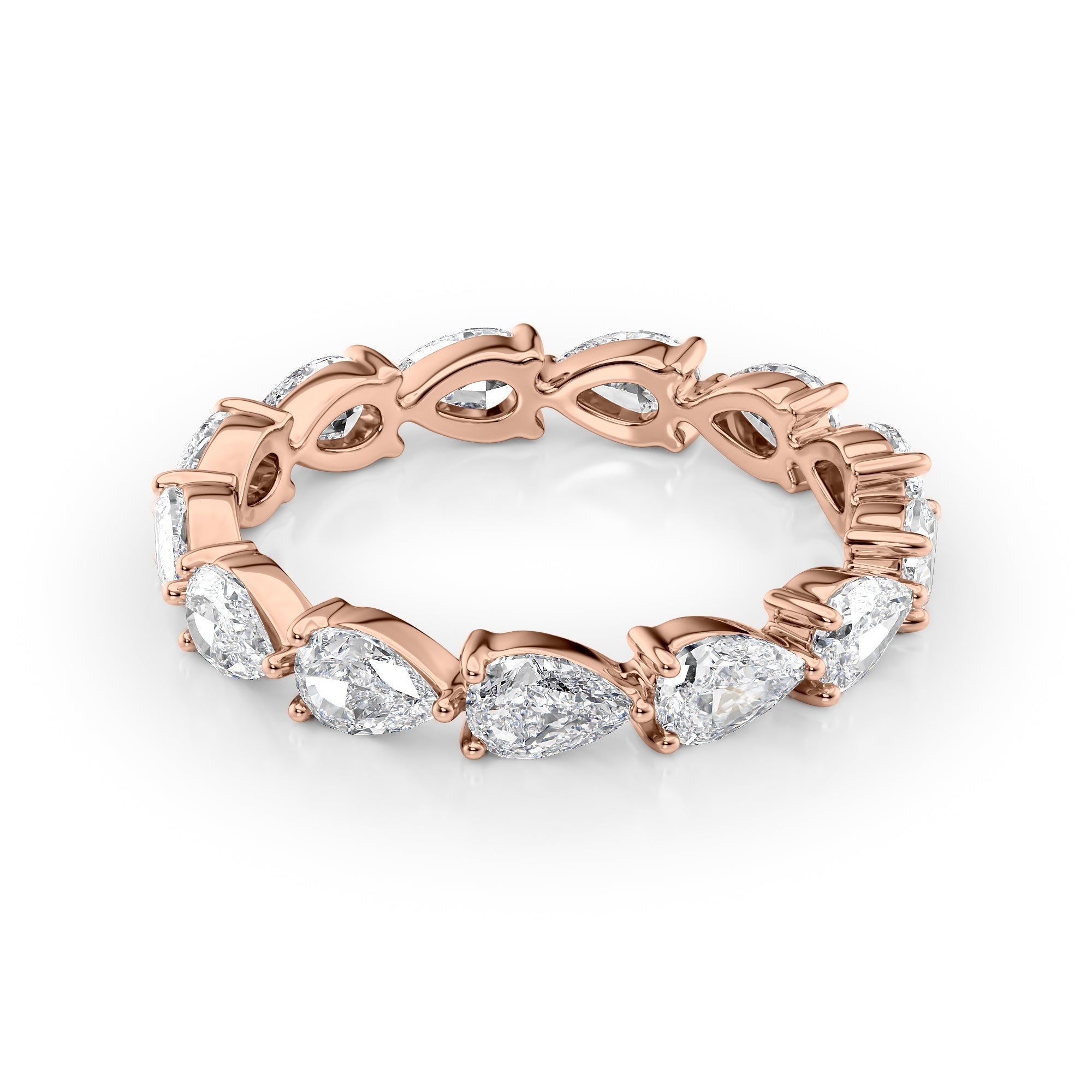 2ct Finna Pear Cut Moissanite Ring - Rose Gold