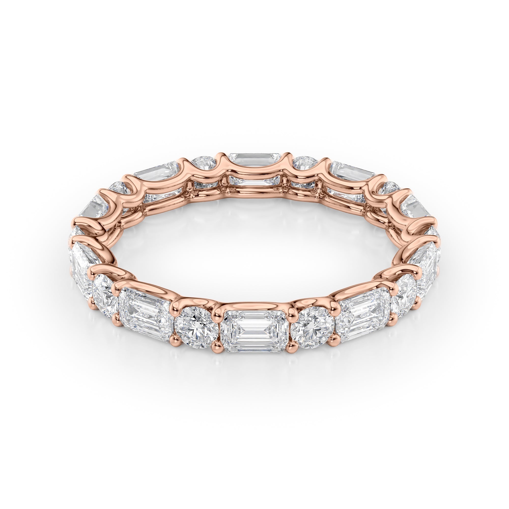 2.6ct Niara Round Cut Moissanite Ring - Rose Gold