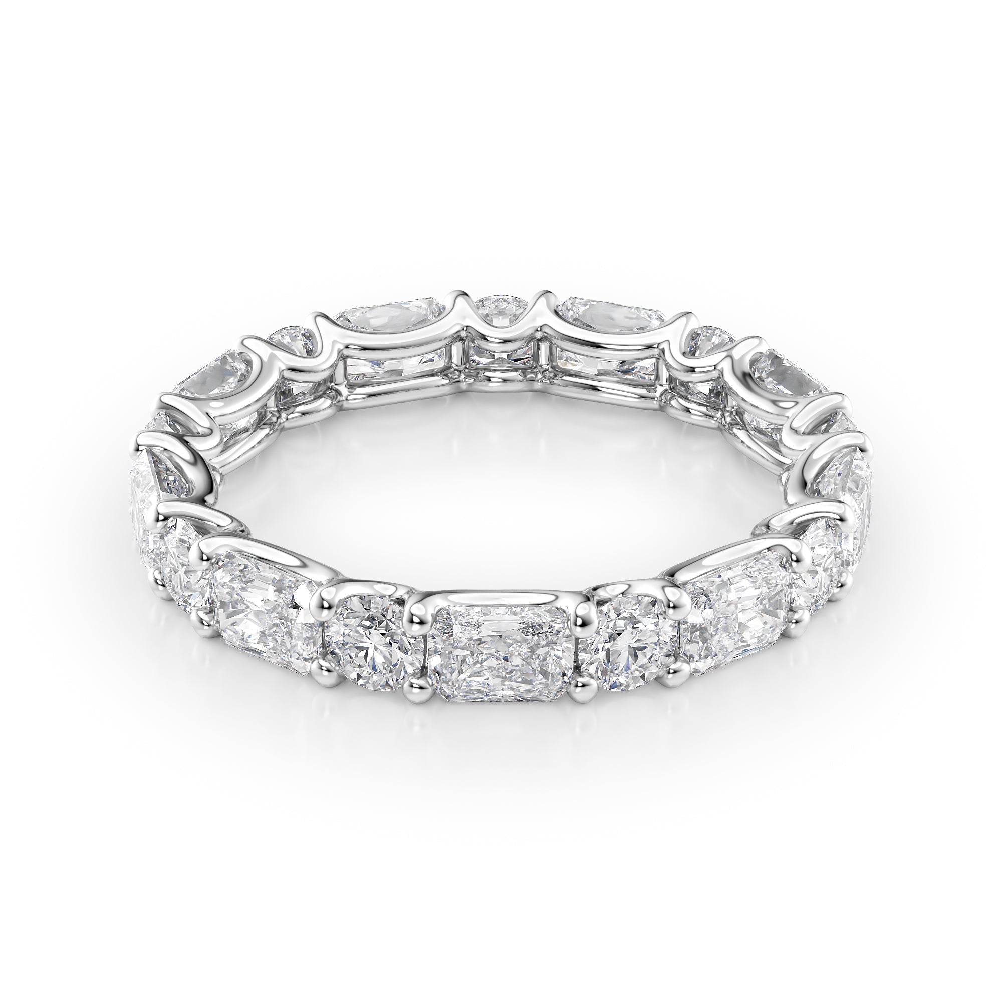 2.8ct Odessa Round Cut Moissanite Ring - Silver
