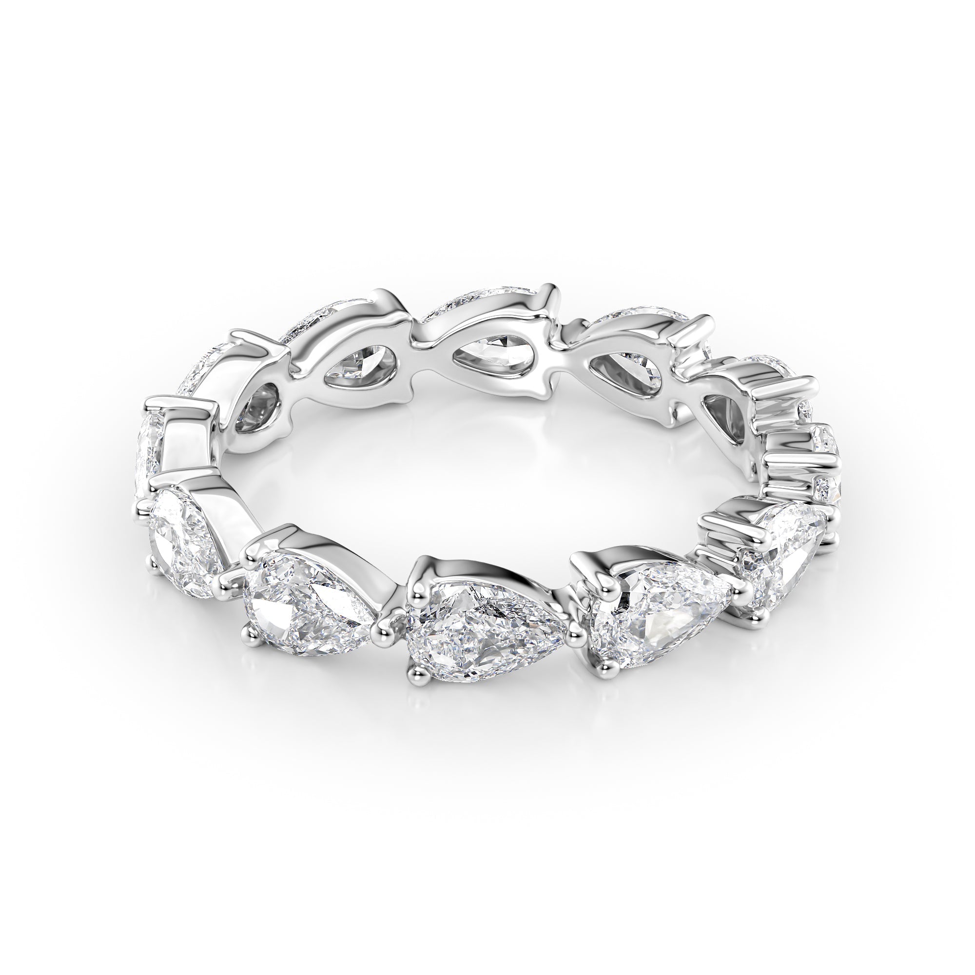 2.5ct Dariana Pear Cut Moissanite Ring - Silver