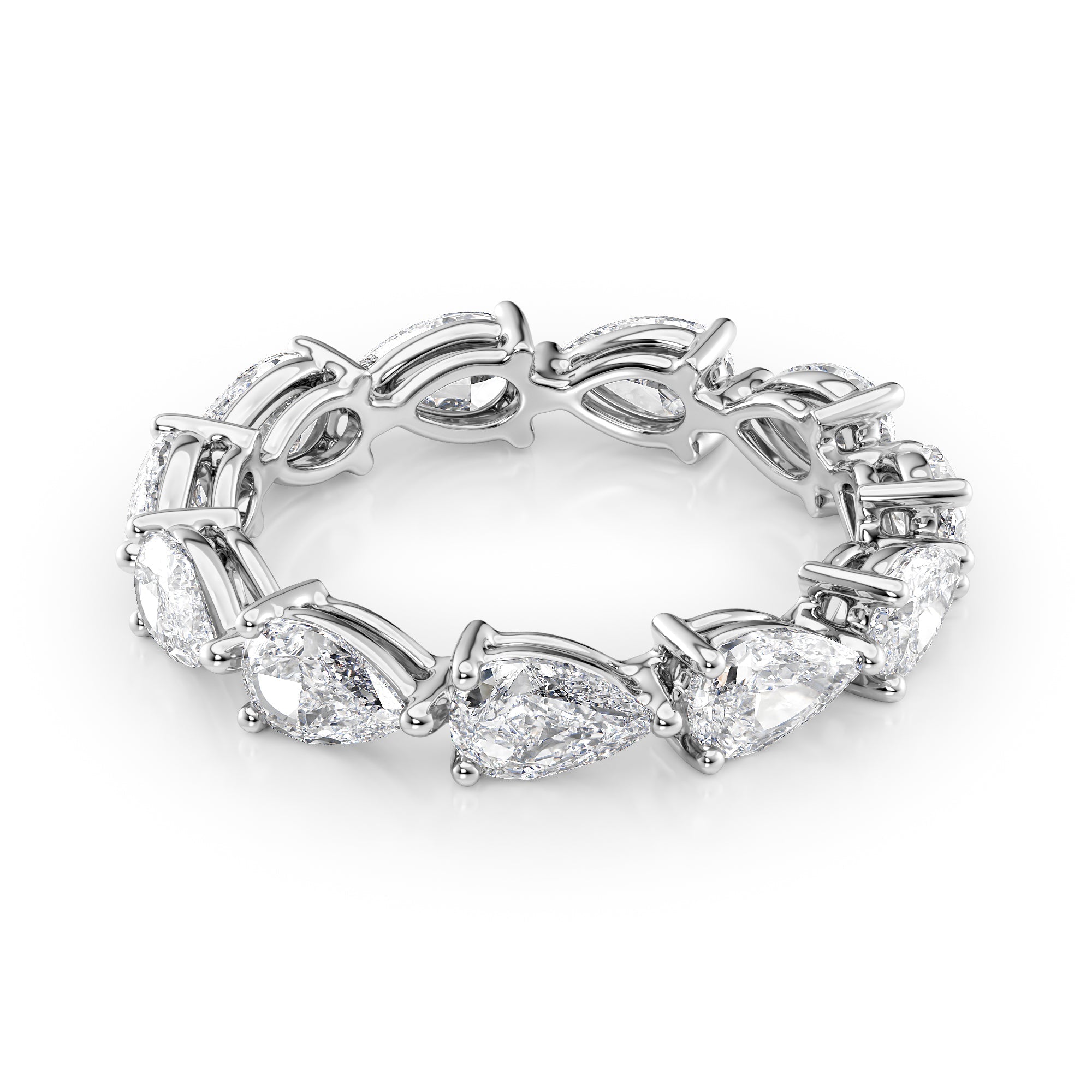 3ct Sophia Pear Cut Moissanite Ring - Silver