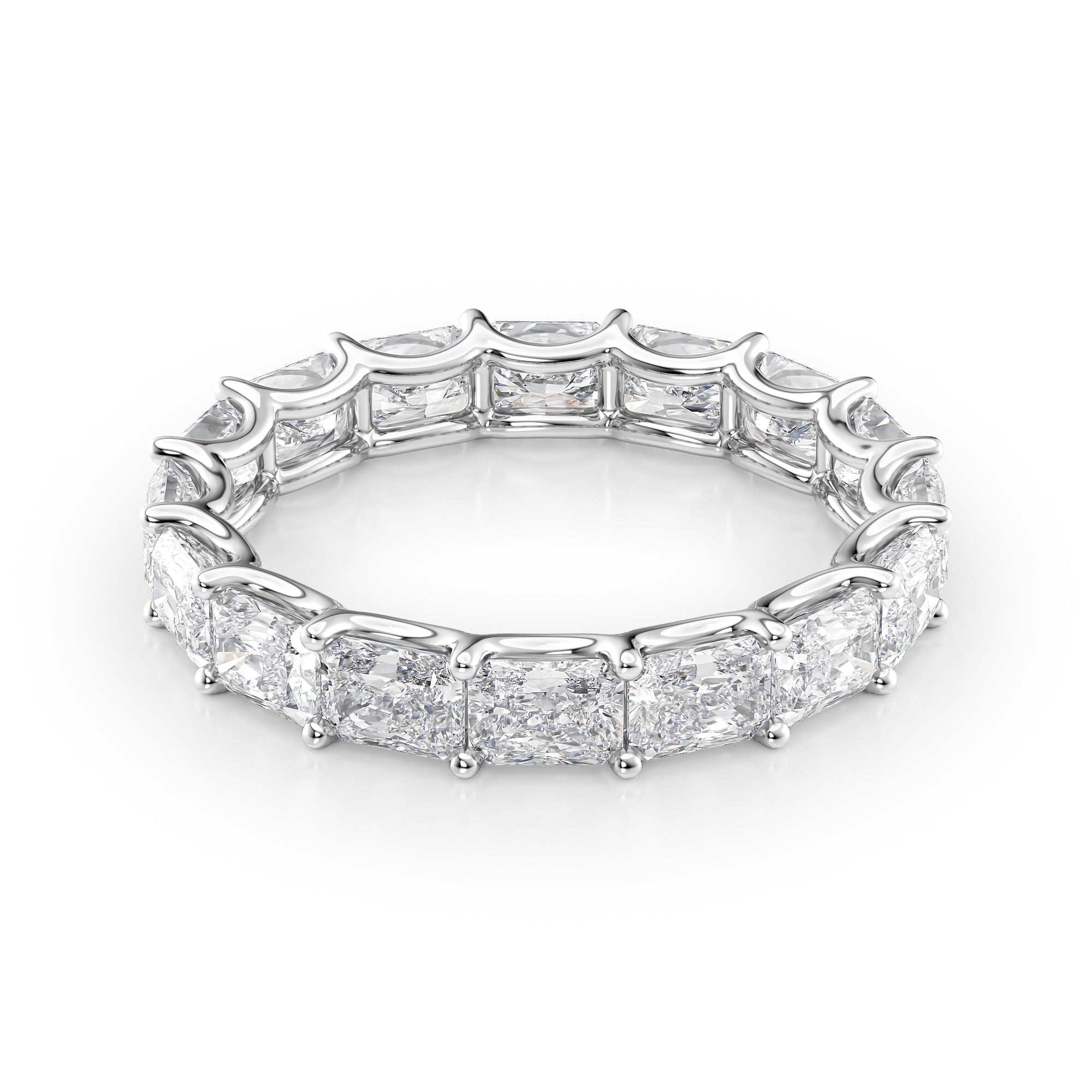 2ct Sarina Radiant Cut Moissanite Ring - Silver