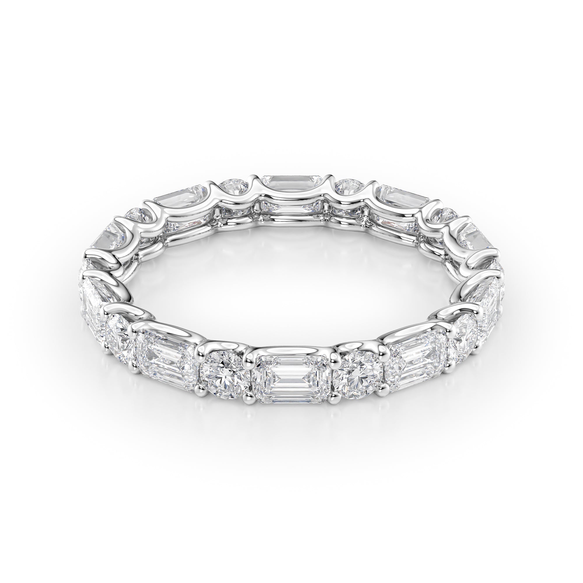 2.6ct Niara Round Cut Moissanite Ring - Silver