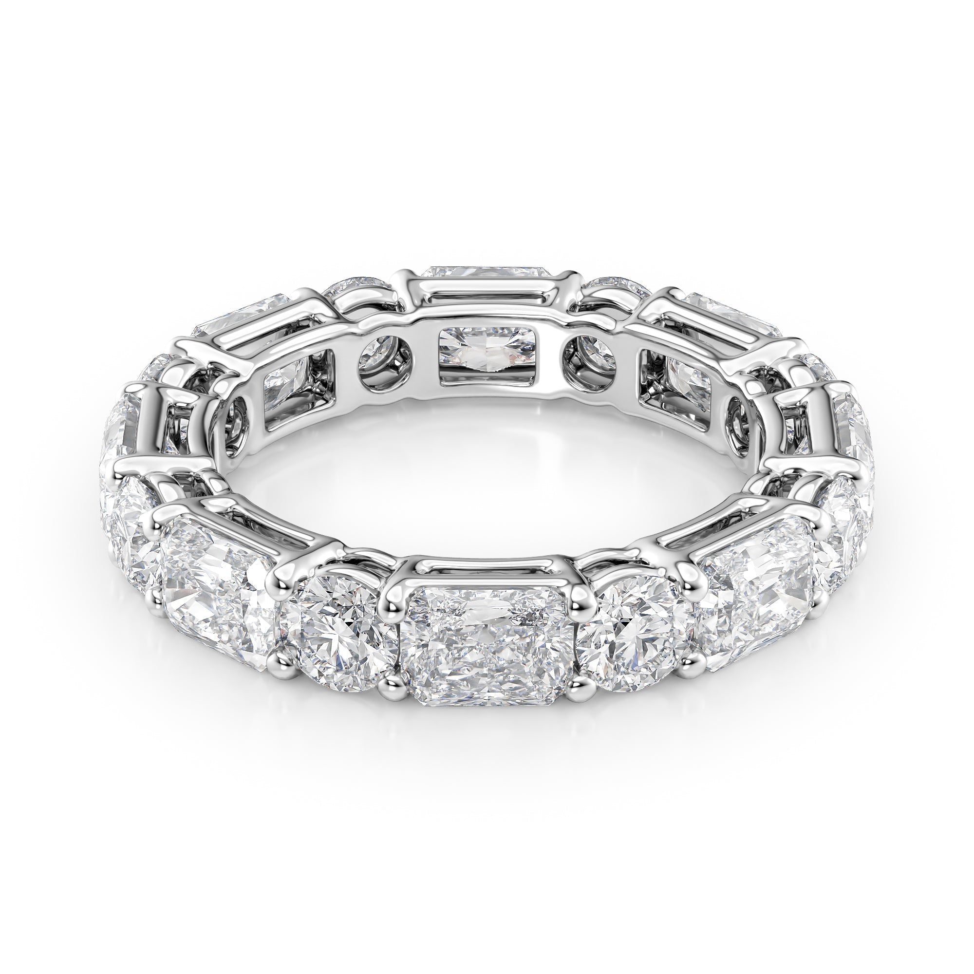 4.6ct Giona Round Cut Moissanite Ring - Silver