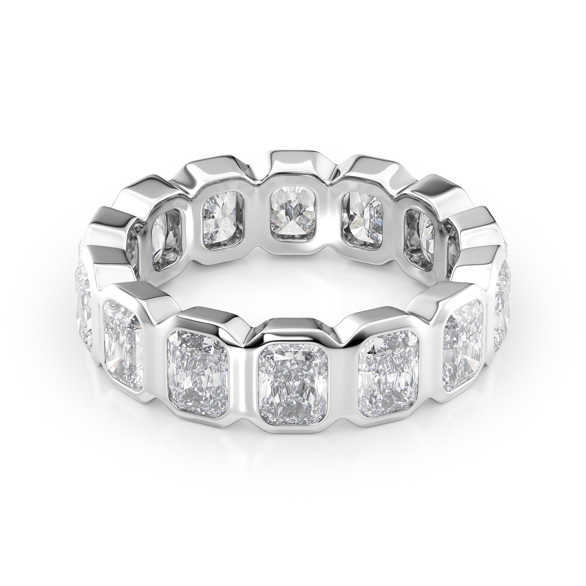 4ct Chastity Round Cut Moissanite Ring - Silver