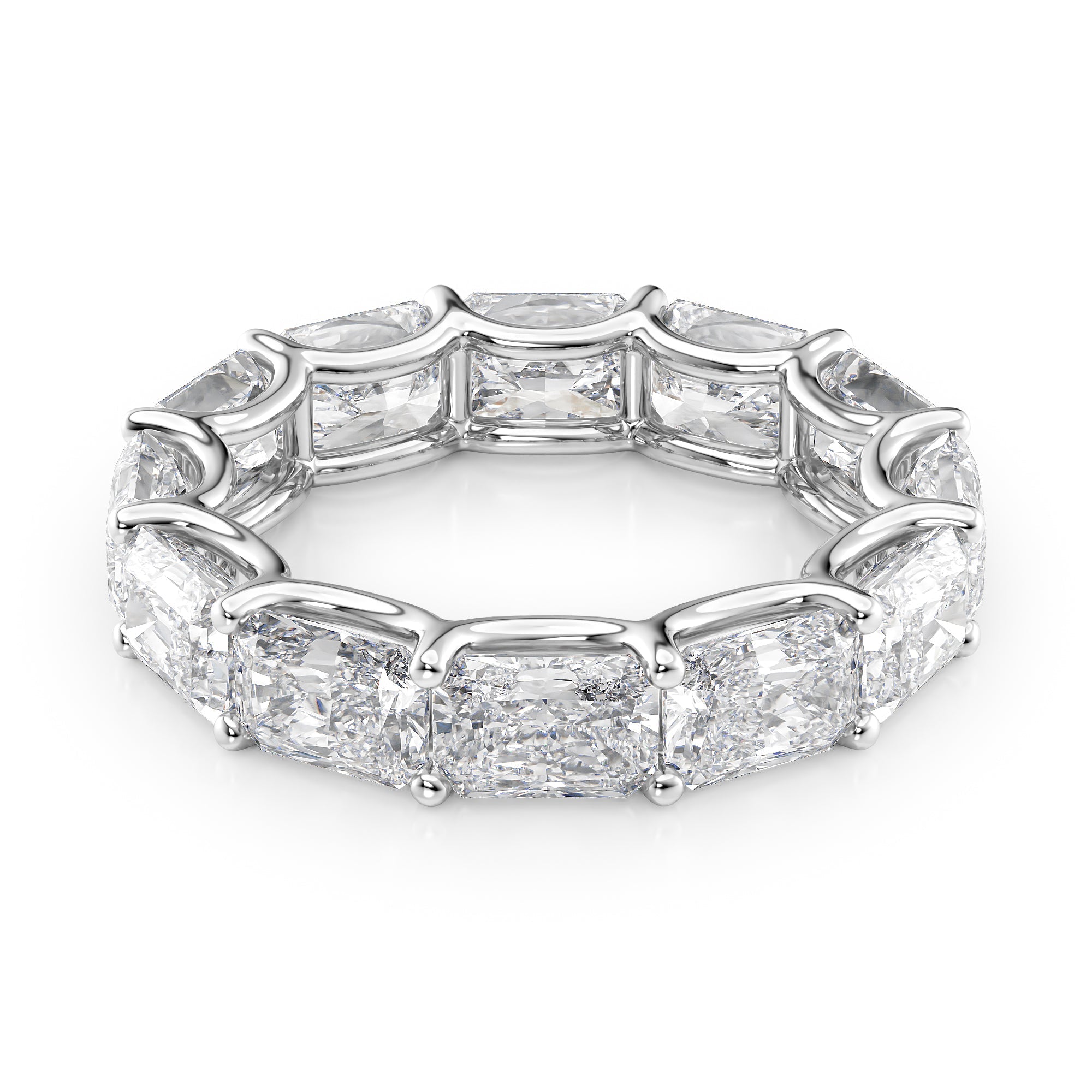 6ct Irisa Radiant Cut Moissanite Ring - Silver