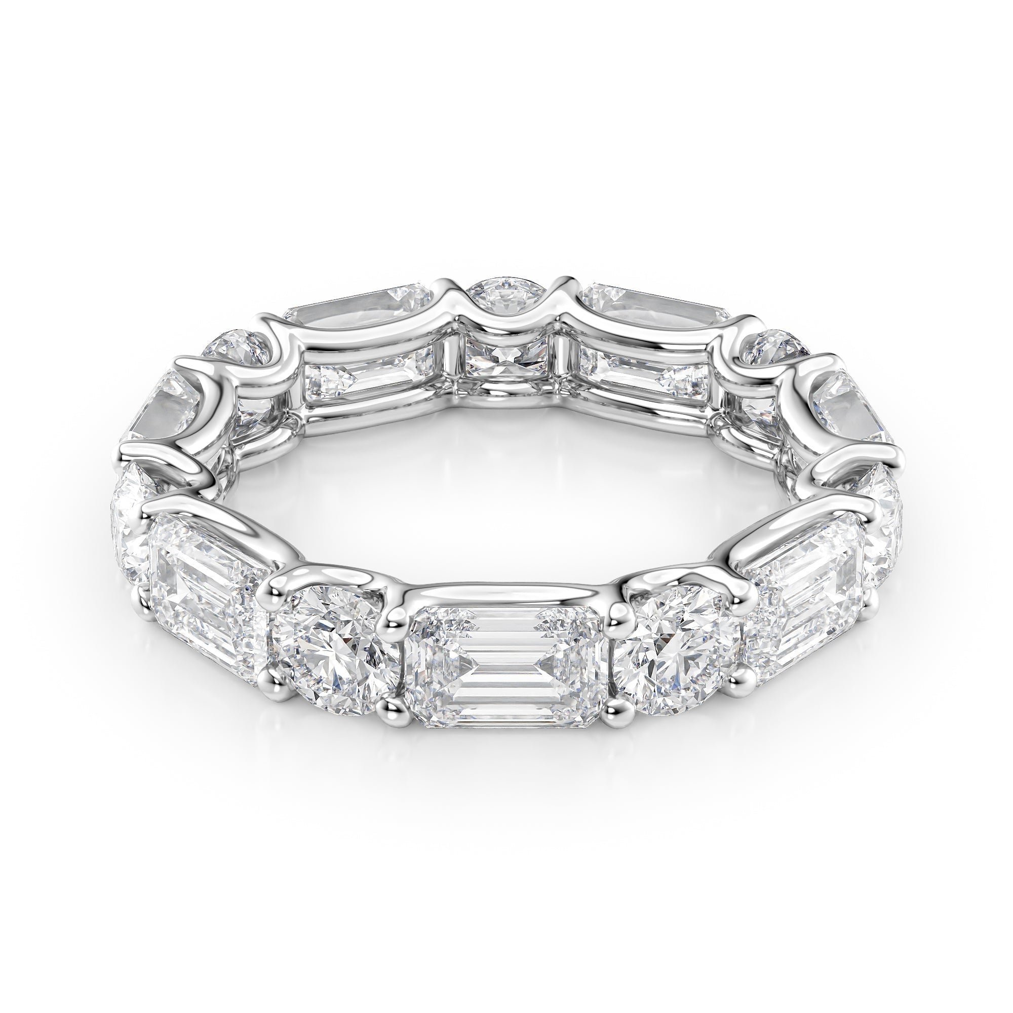 5ct Serena Round Cut Moissanite Ring - Silver