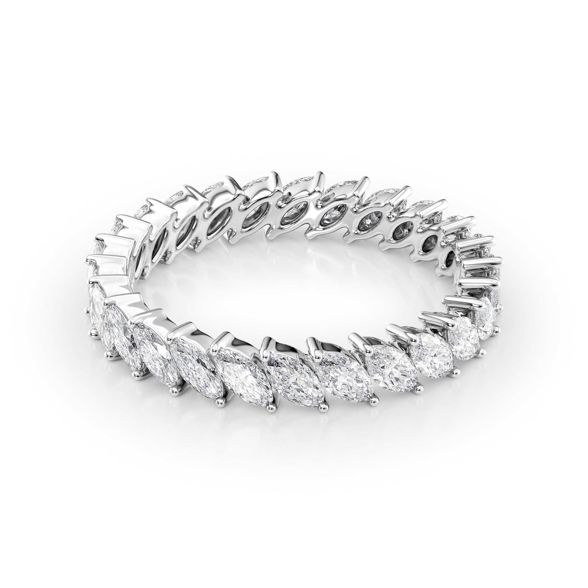 1.5ct Palara Marquise Cut Moissanite Ring - Silver