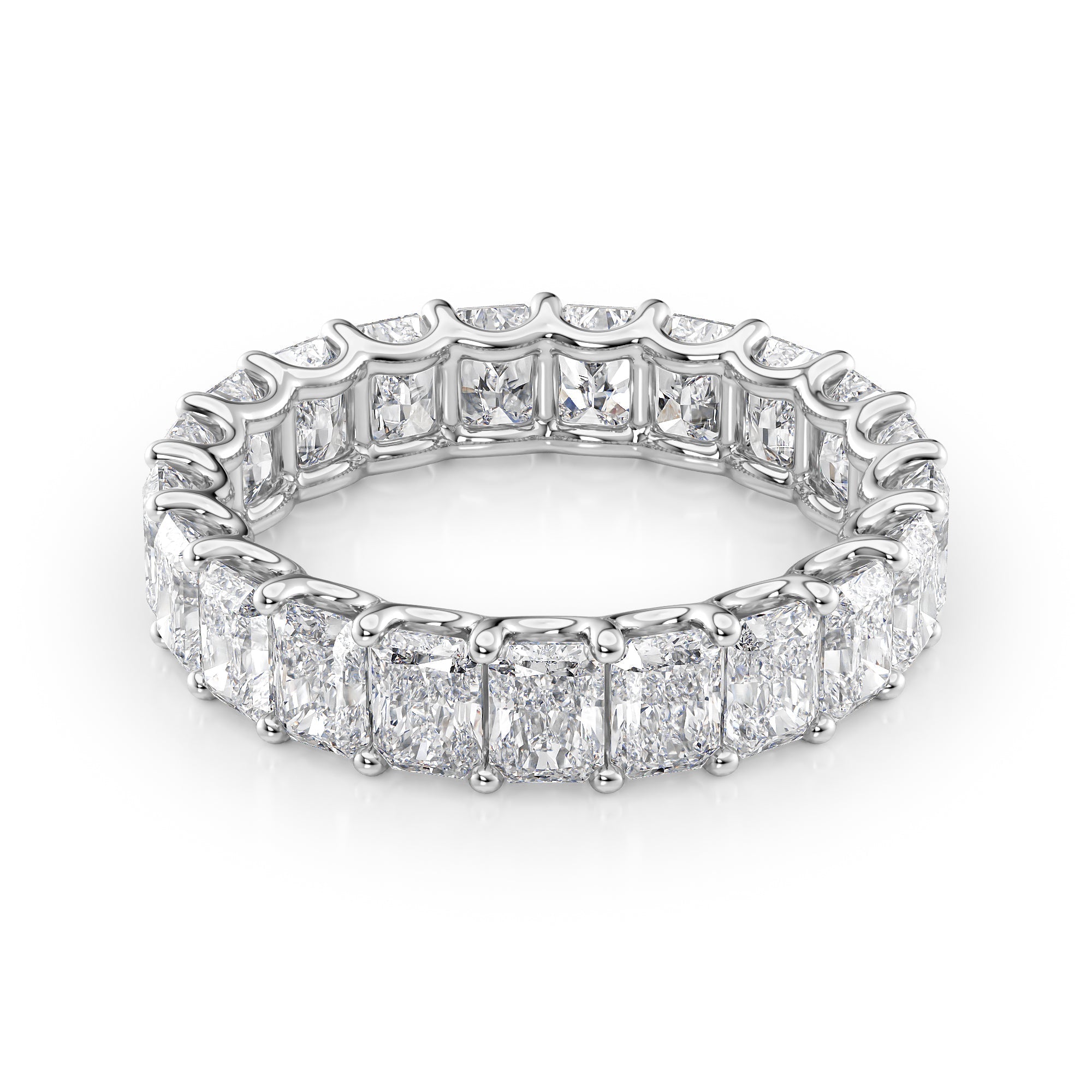 4ct Tobara Round Cut Moissanite Ring - Silver