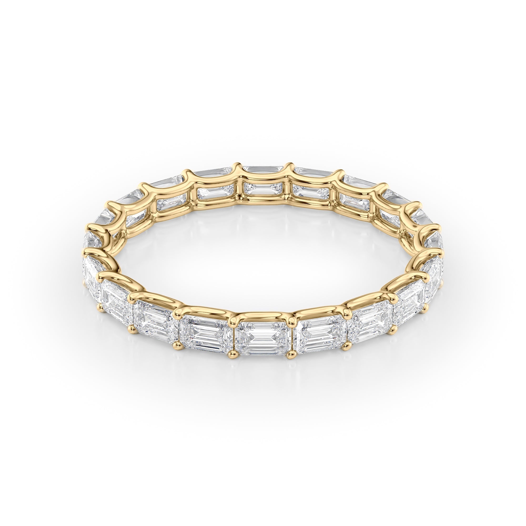 2ct Astraea Emerald Cut Moissanite Ring - Gold