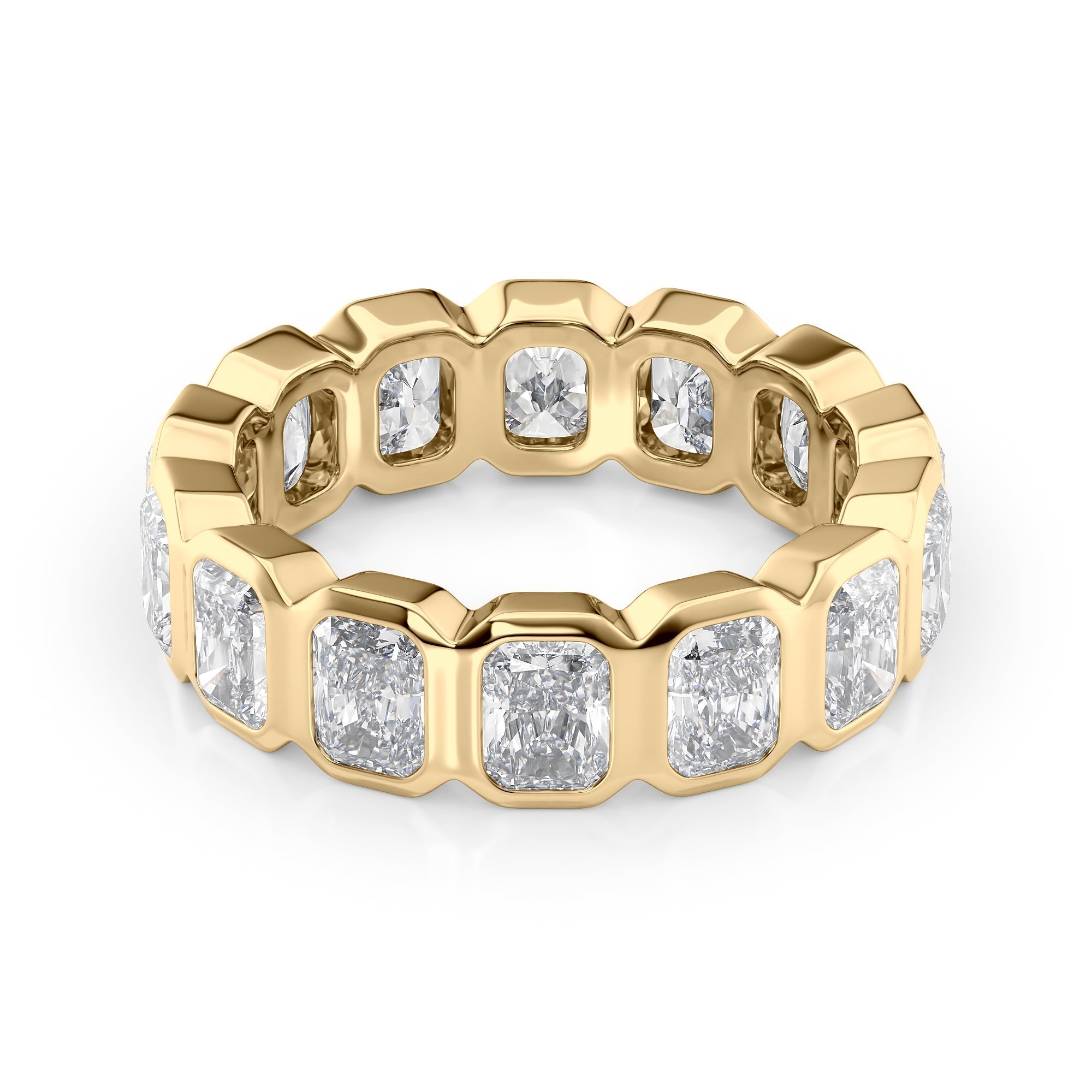 4ct Chastity Round Cut Moissanite Ring - Gold