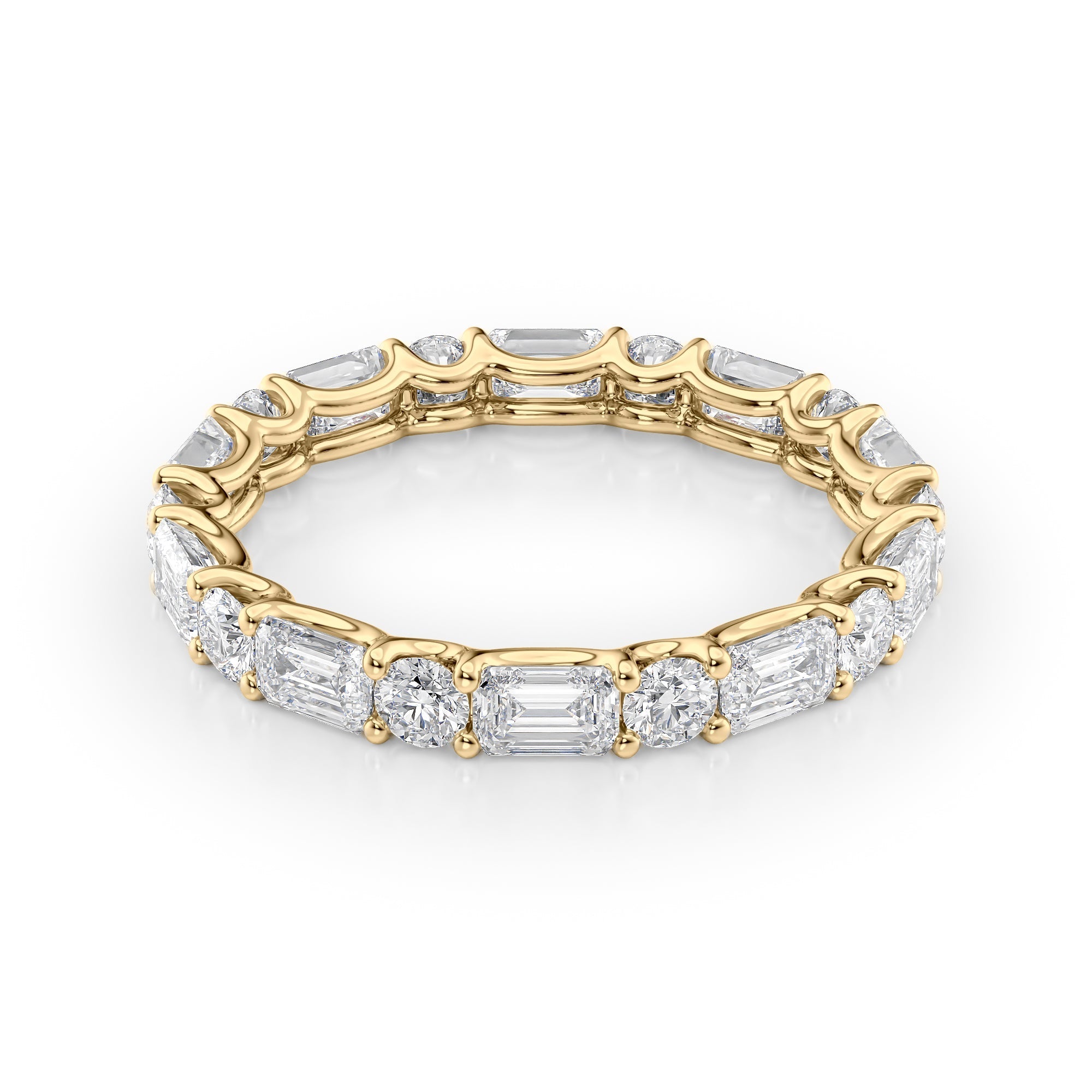 2.6ct Niara Round Cut Moissanite Ring - Gold