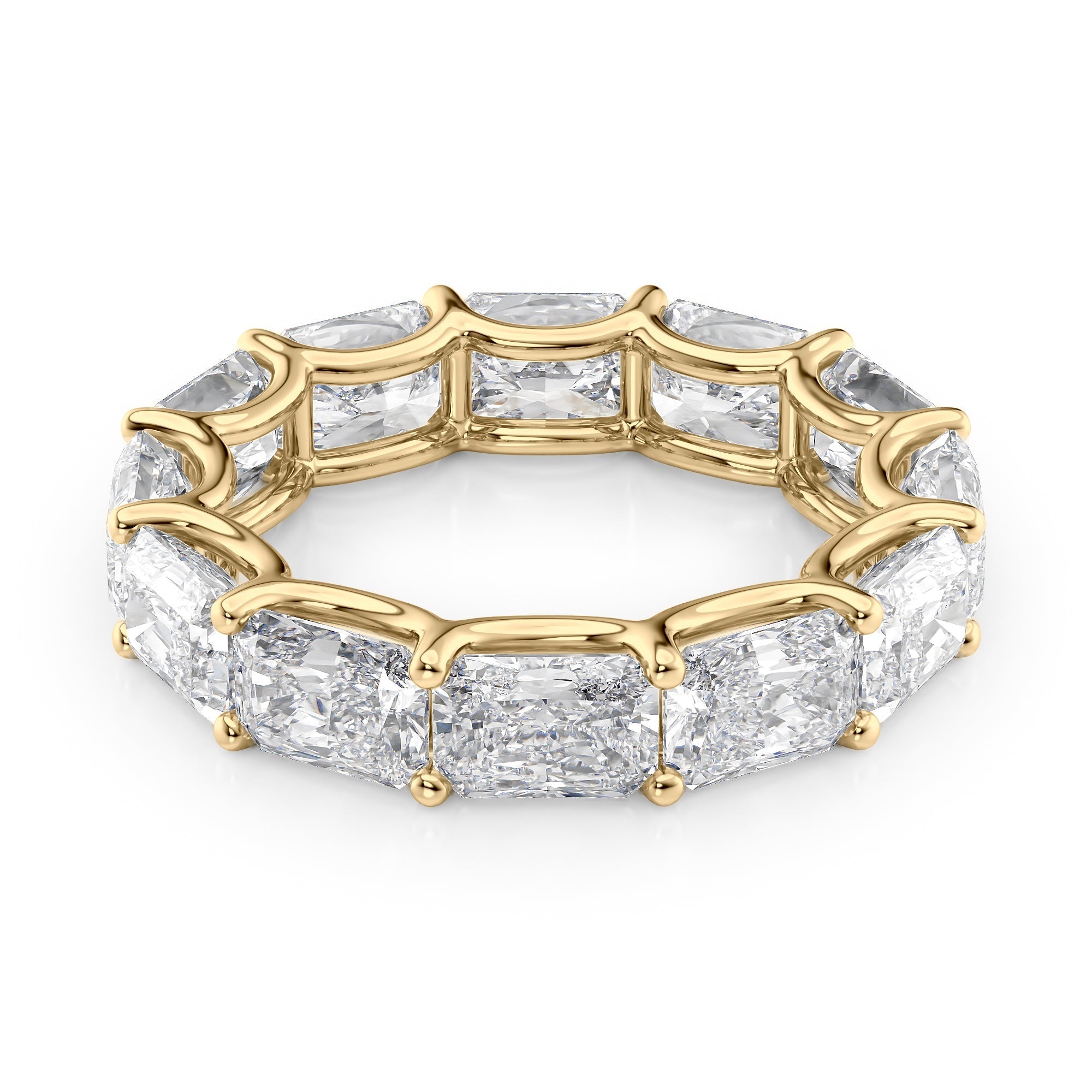 6ct Irisa Radiant Cut Moissanite Ring - Gold