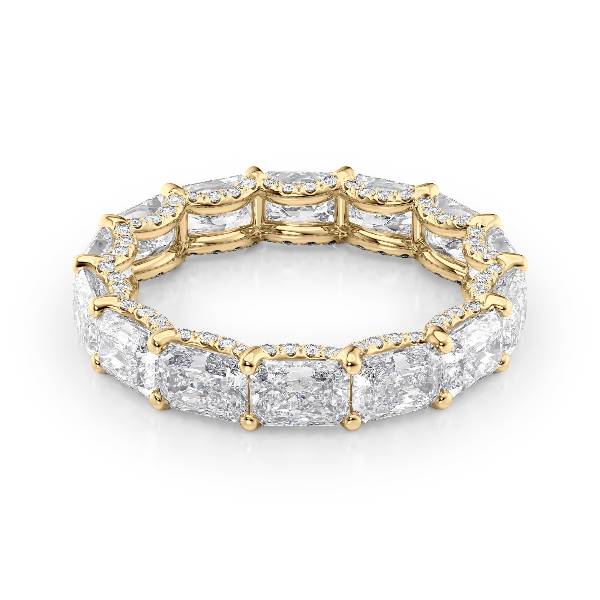 4.3ct Briona Radiant Cut Moissanite Ring - Gold