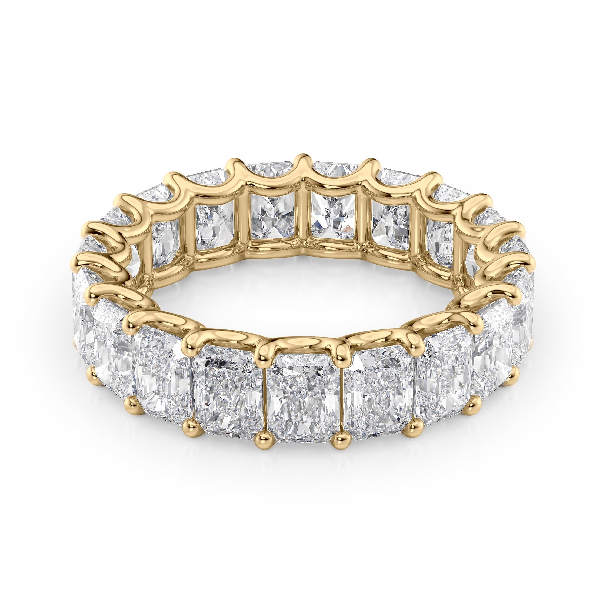 6ct Cleopatra Round Cut Moissanite Ring - Gold