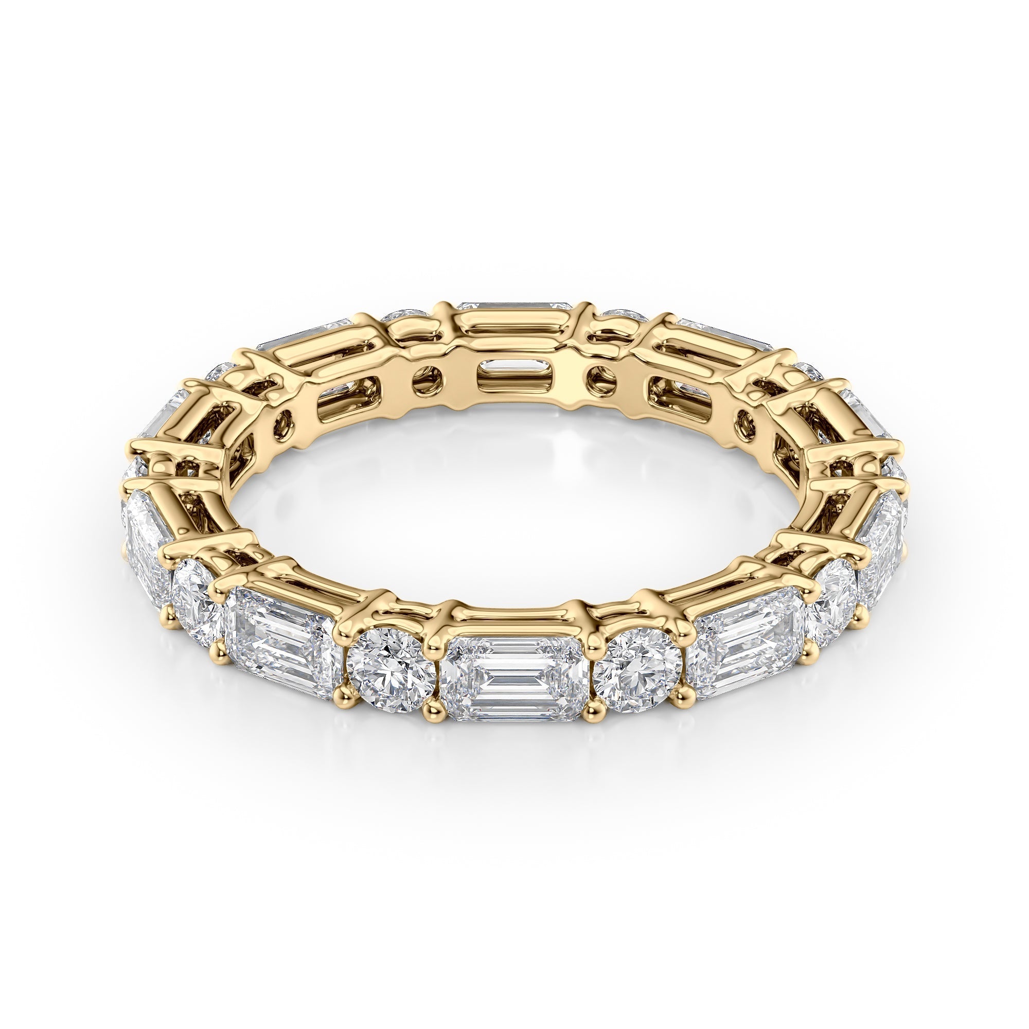 2.6ct Samela Round Cut Moissanite Ring - Gold