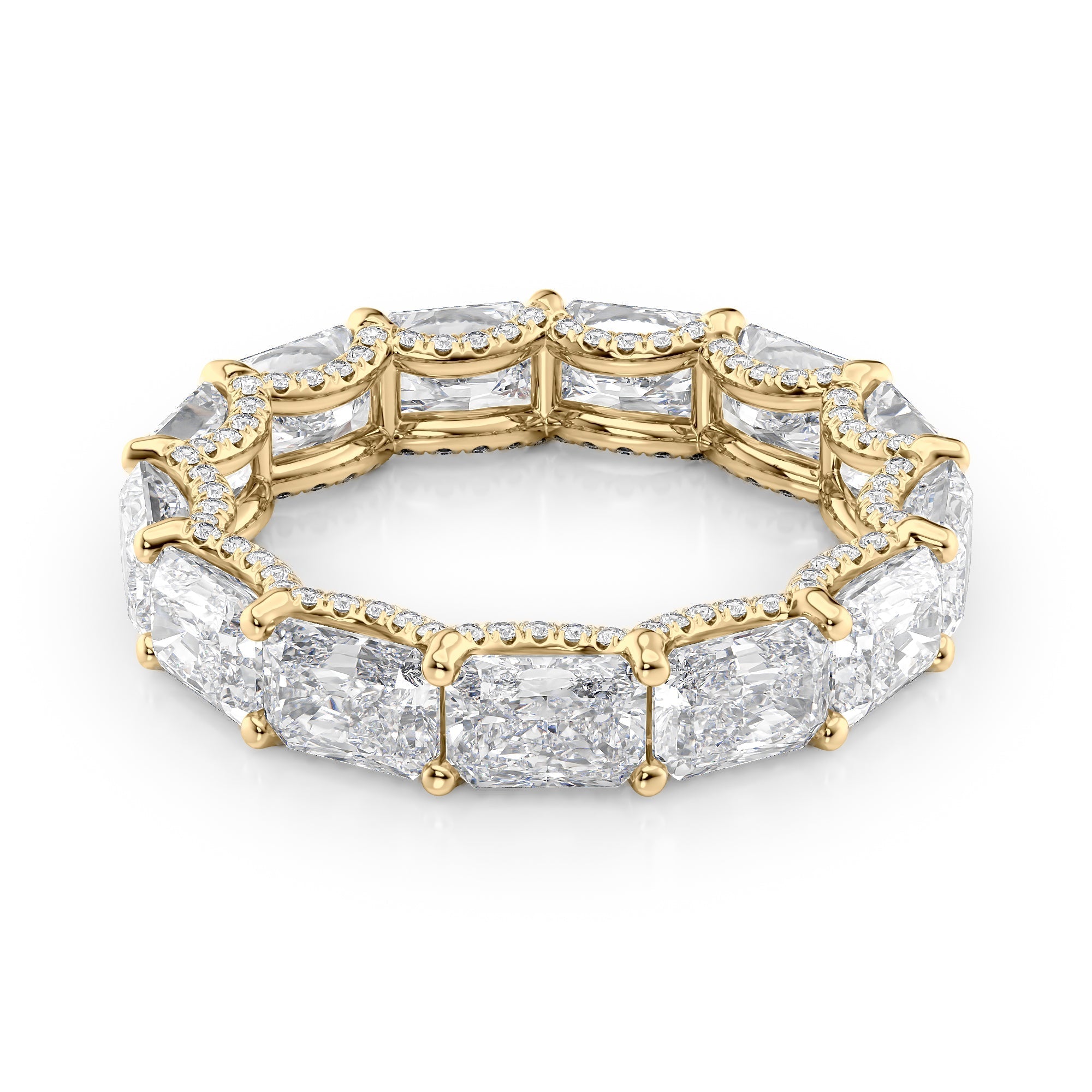 5.3ct Kaliana Radiant Cut Moissanite Ring - Gold