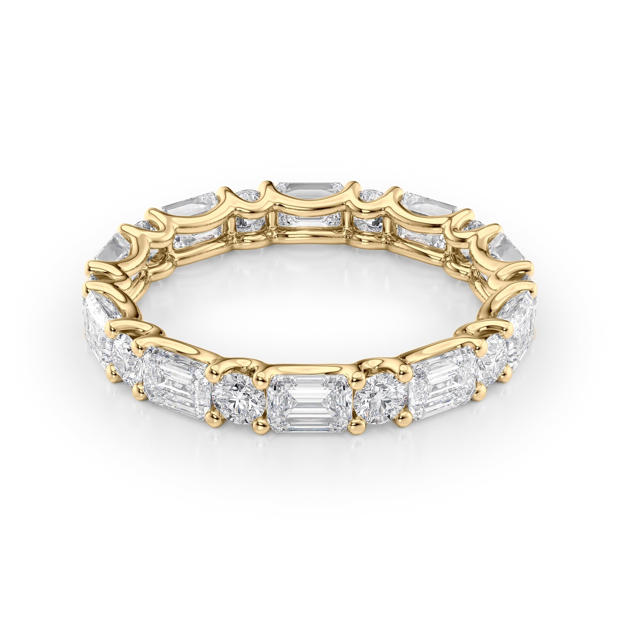 3.2ct Medea Round Cut Moissanite Ring - Gold