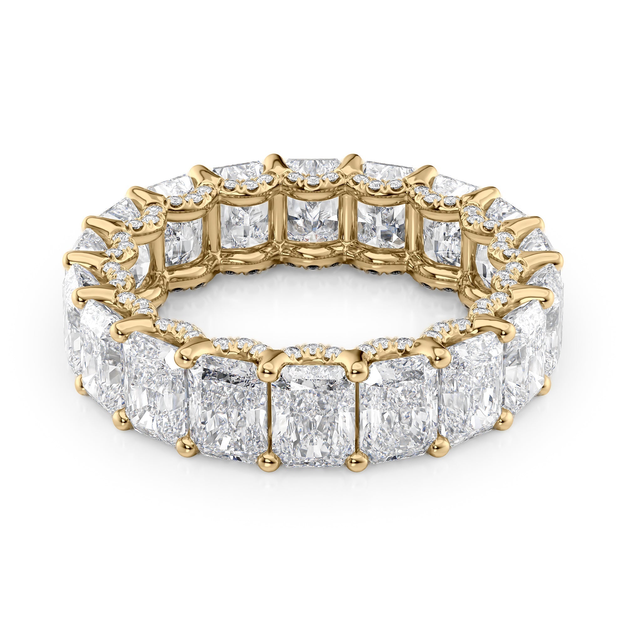 7.3ct Rashara Round Cut Moissanite Ring - Gold
