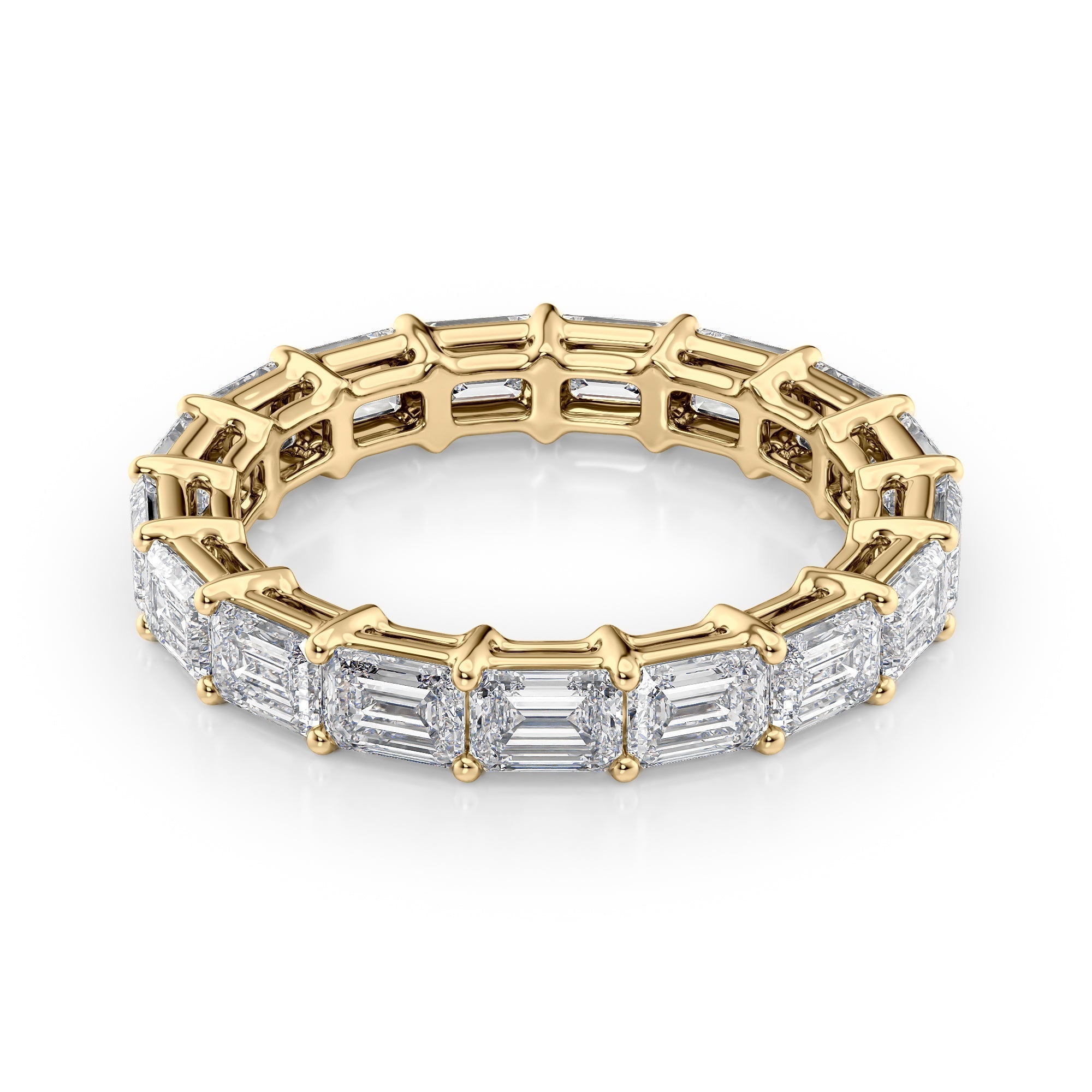 4ct Virama Emerald Cut Moissanite Ring - Gold