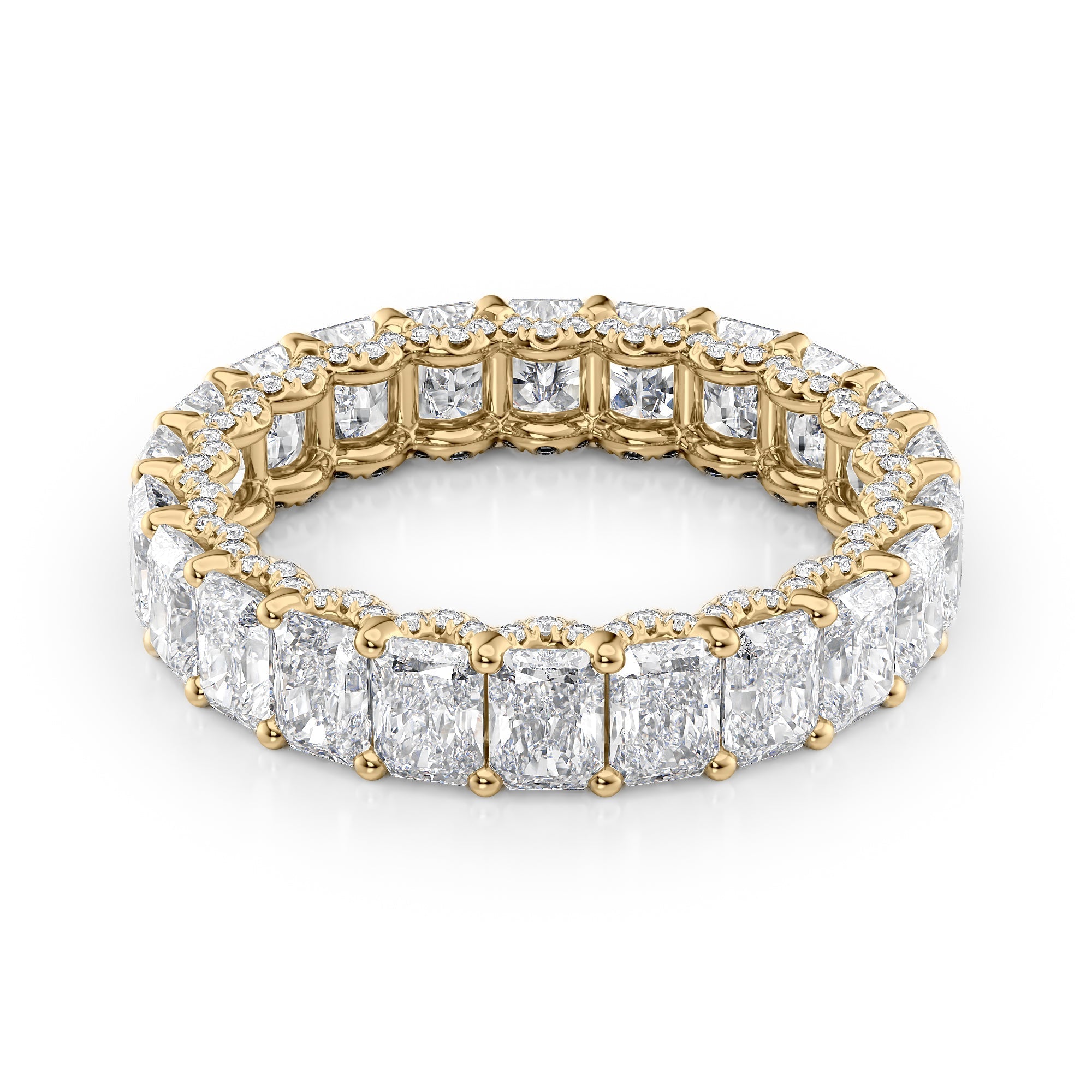4.3ct Bena Round Cut Moissanite Ring - Gold