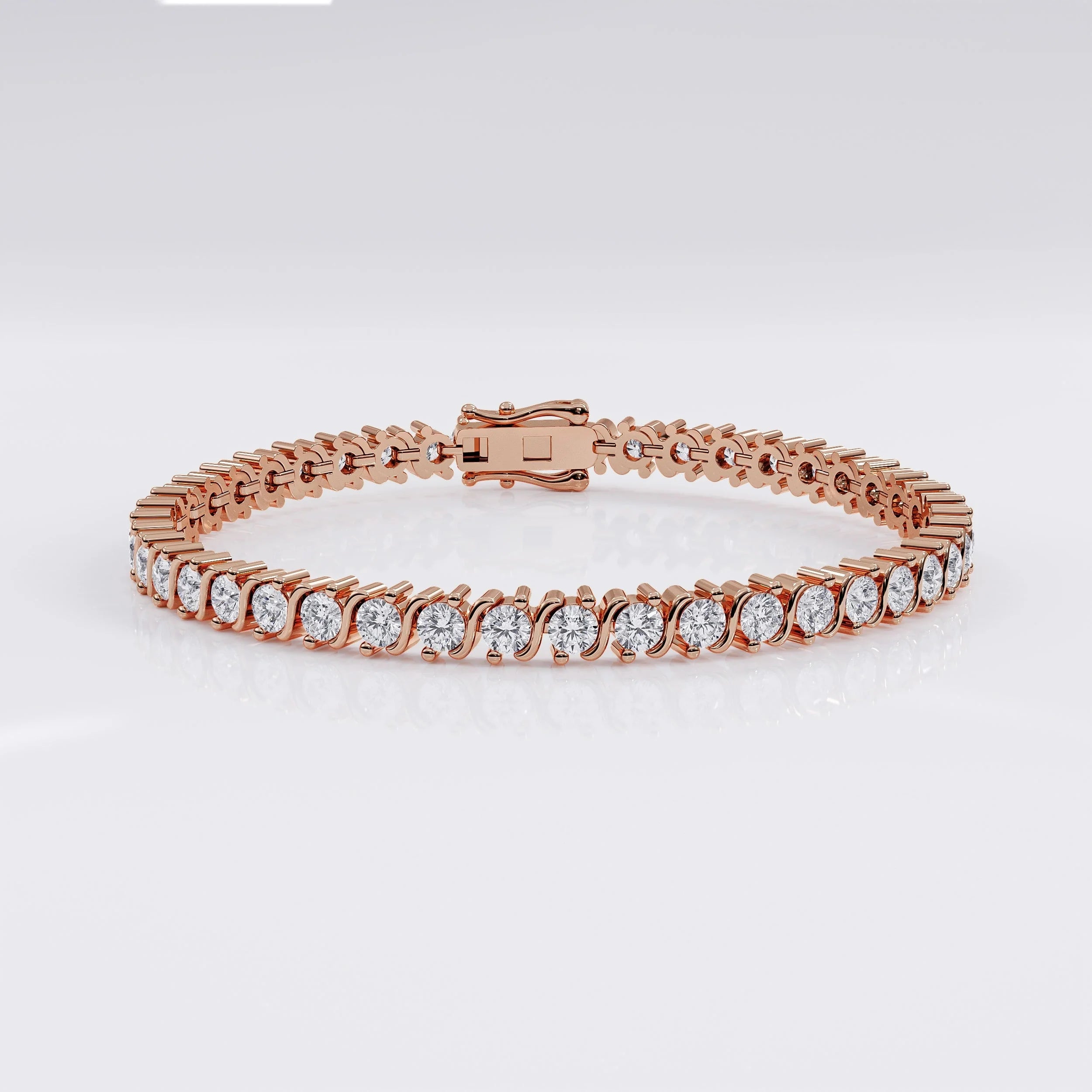 Tennis_bracelet_rosegold (925 Sterling Silver) La Stella Jewels