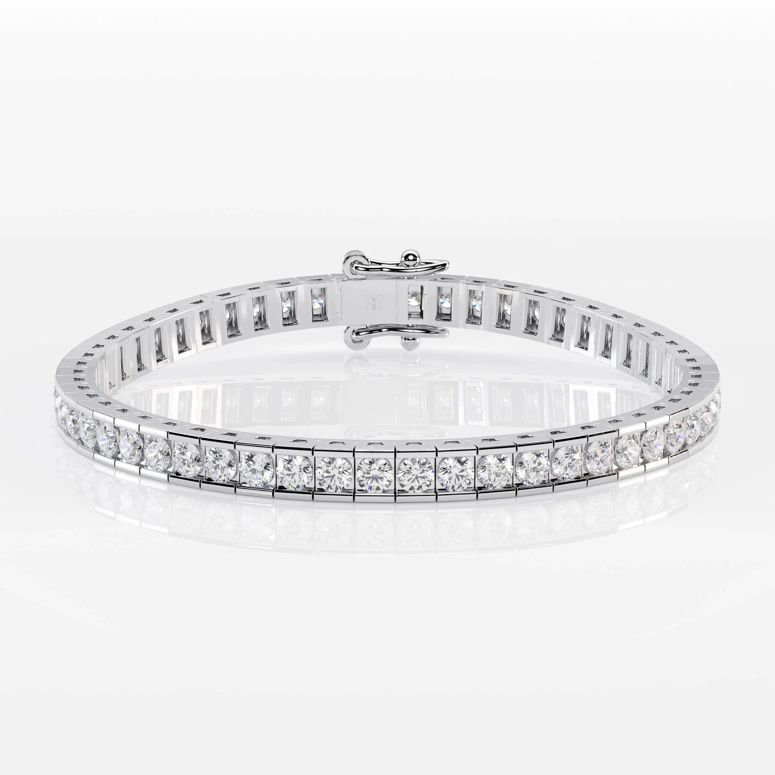Round Bezel Tennis Bracelet For Women La Stella Jewels