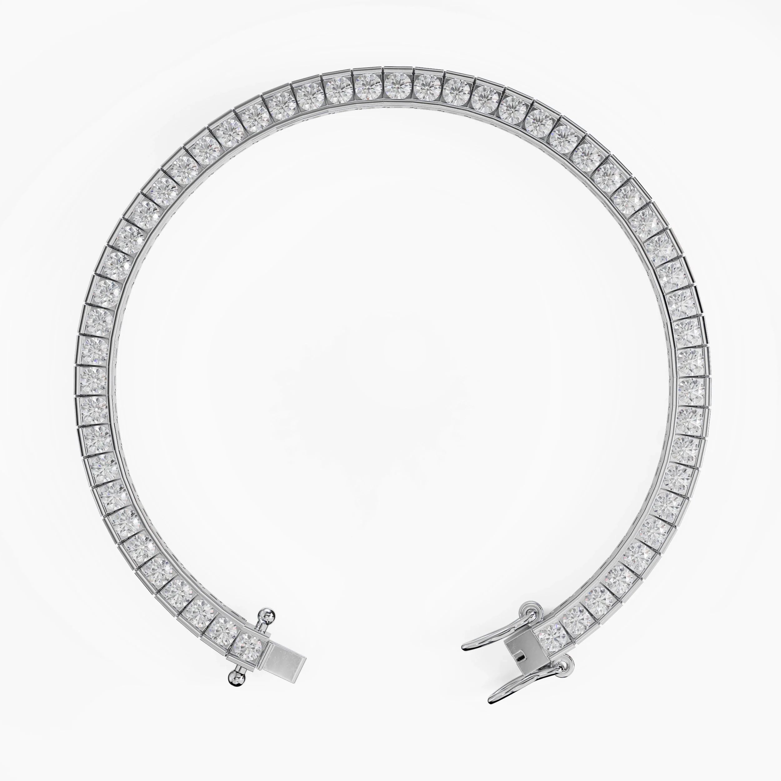 Round Bezel Tennis Bracelet For Women La Stella Jewels