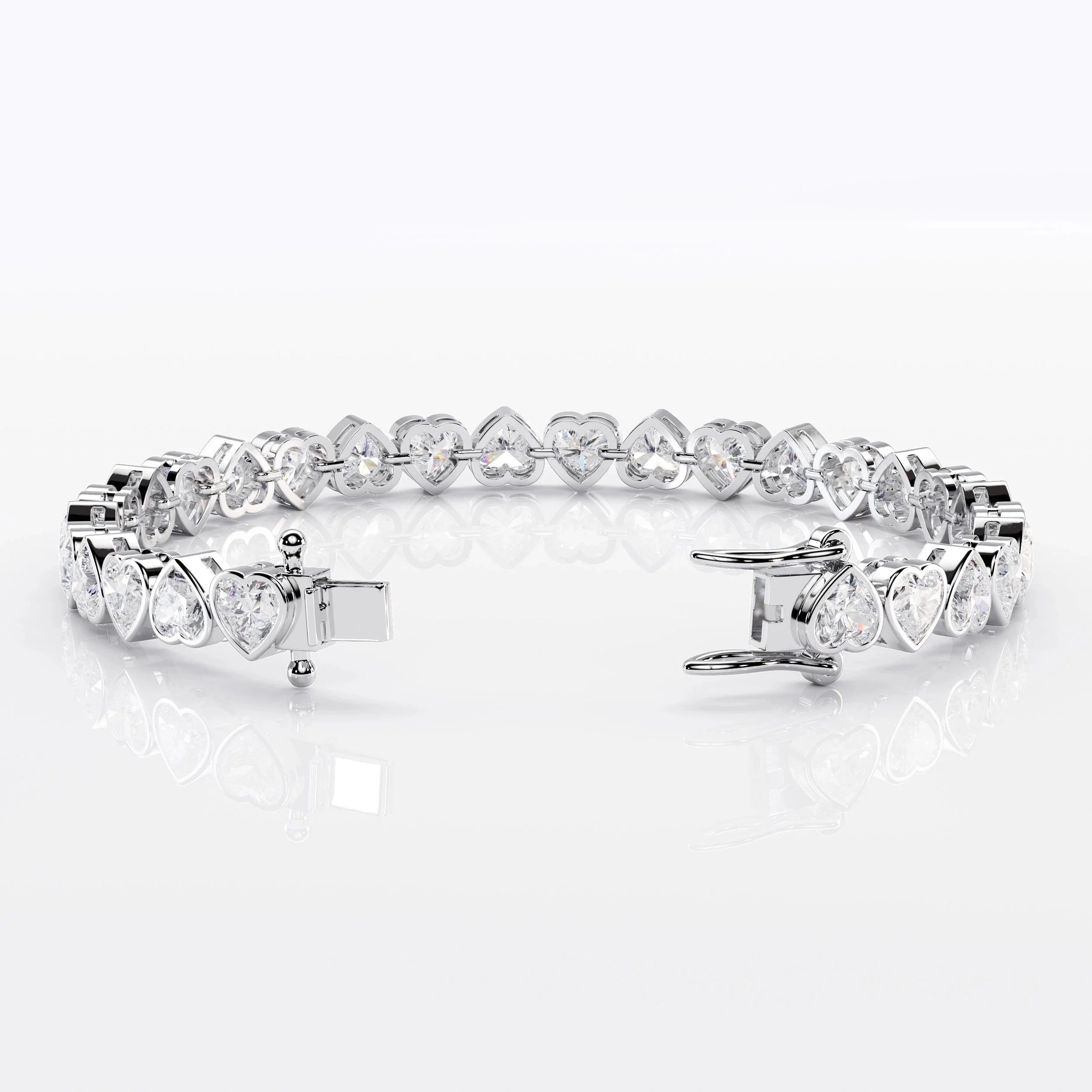 Heart Diamond Bracelet | 14KT Gold Vermeil La Stella Jewels