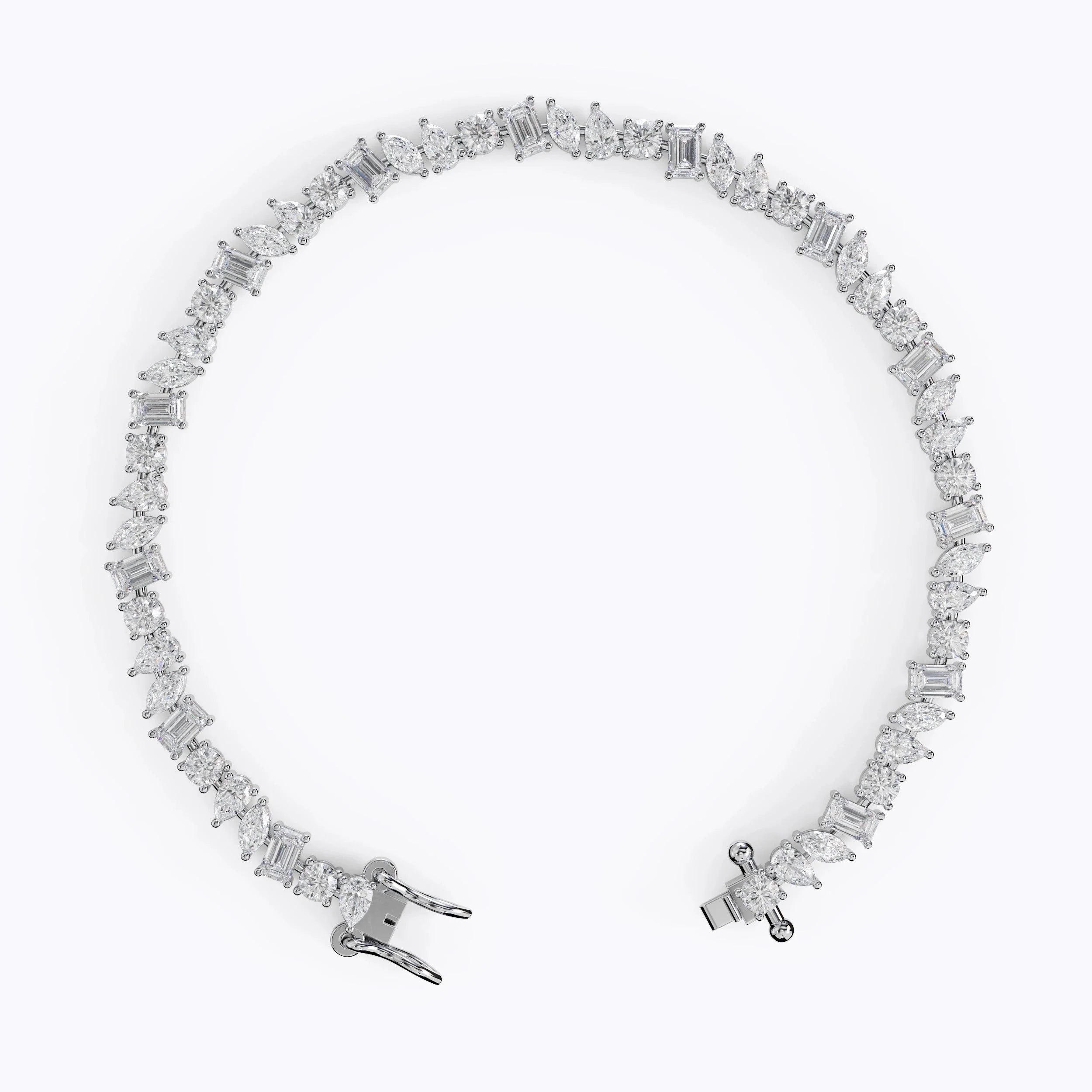 Mixed Diamond Tennis Bracelet - Marquise, Pear, Emerald & Round La Stella Jewels
