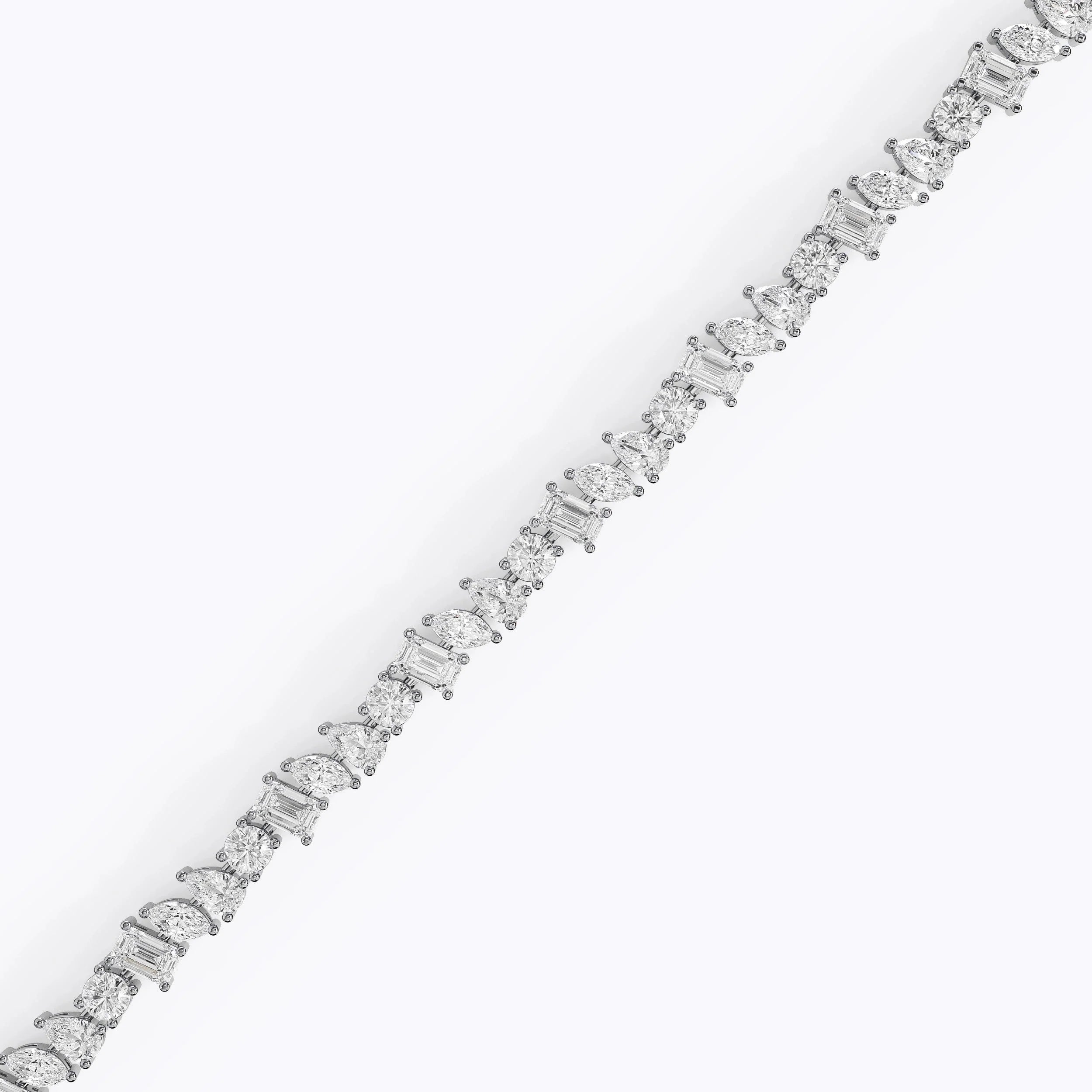 Mixed Diamond Tennis Bracelet - Marquise, Pear, Emerald & Round La Stella Jewels