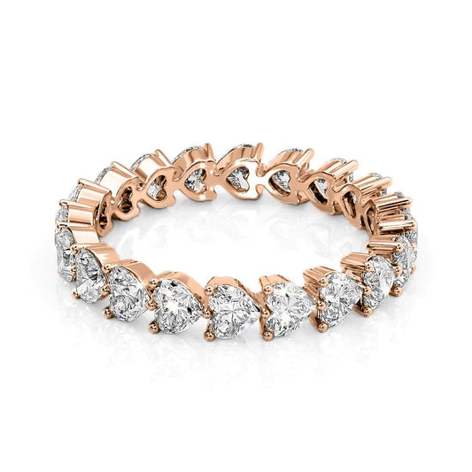 2.5ct Monika Heart Cut Moissanite Ring - Rose Gold