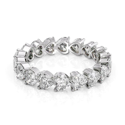 3ct Balara Heart Cut Moissanite Ring - Silver