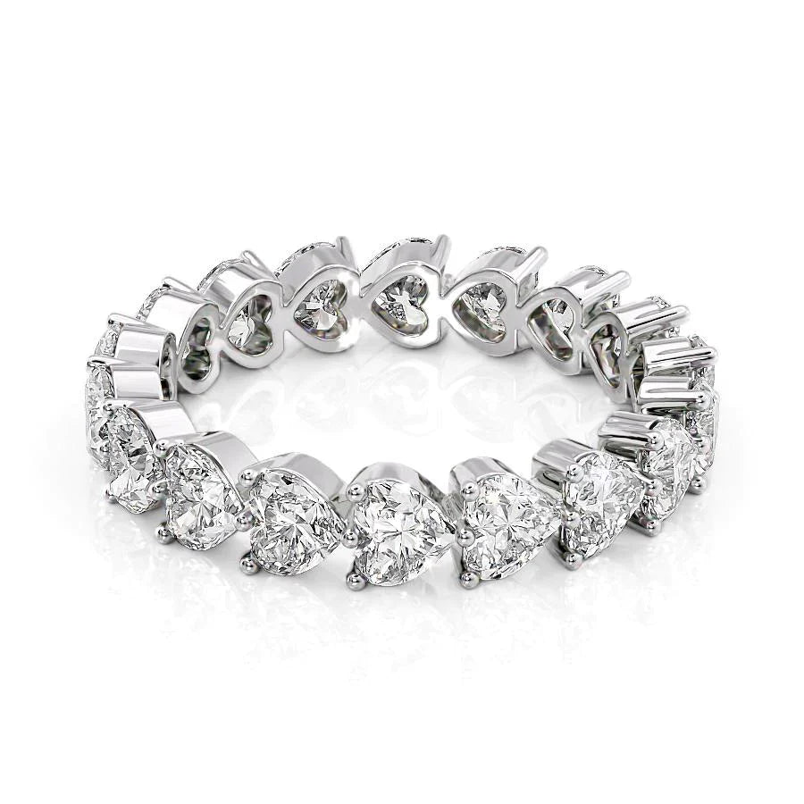 3ct Balara Heart Cut Moissanite Ring - Silver