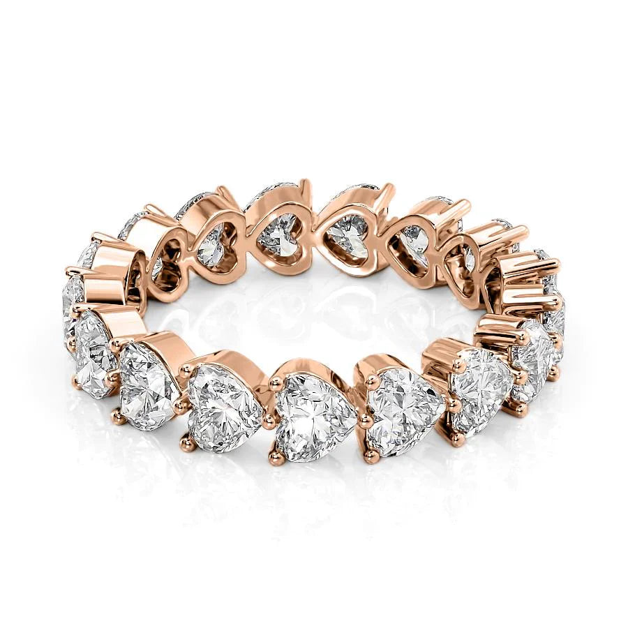 3.5ct Valara Heart Cut Moissanite Ring - Rose Gold