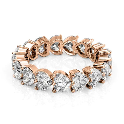 4.5ct Chryseis Heart Cut Moissanite Ring - Rose Gold