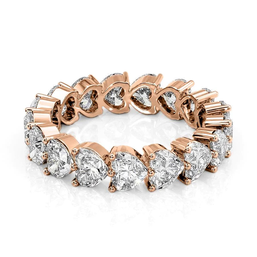 4.5ct Chryseis Heart Cut Moissanite Ring - Rose Gold
