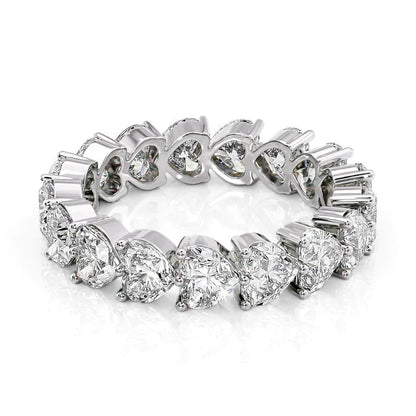 4.5ct Chryseis Heart Cut Moissanite Ring - Silver