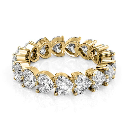 4.5ct Chryseis Heart Cut Moissanite Ring - Gold