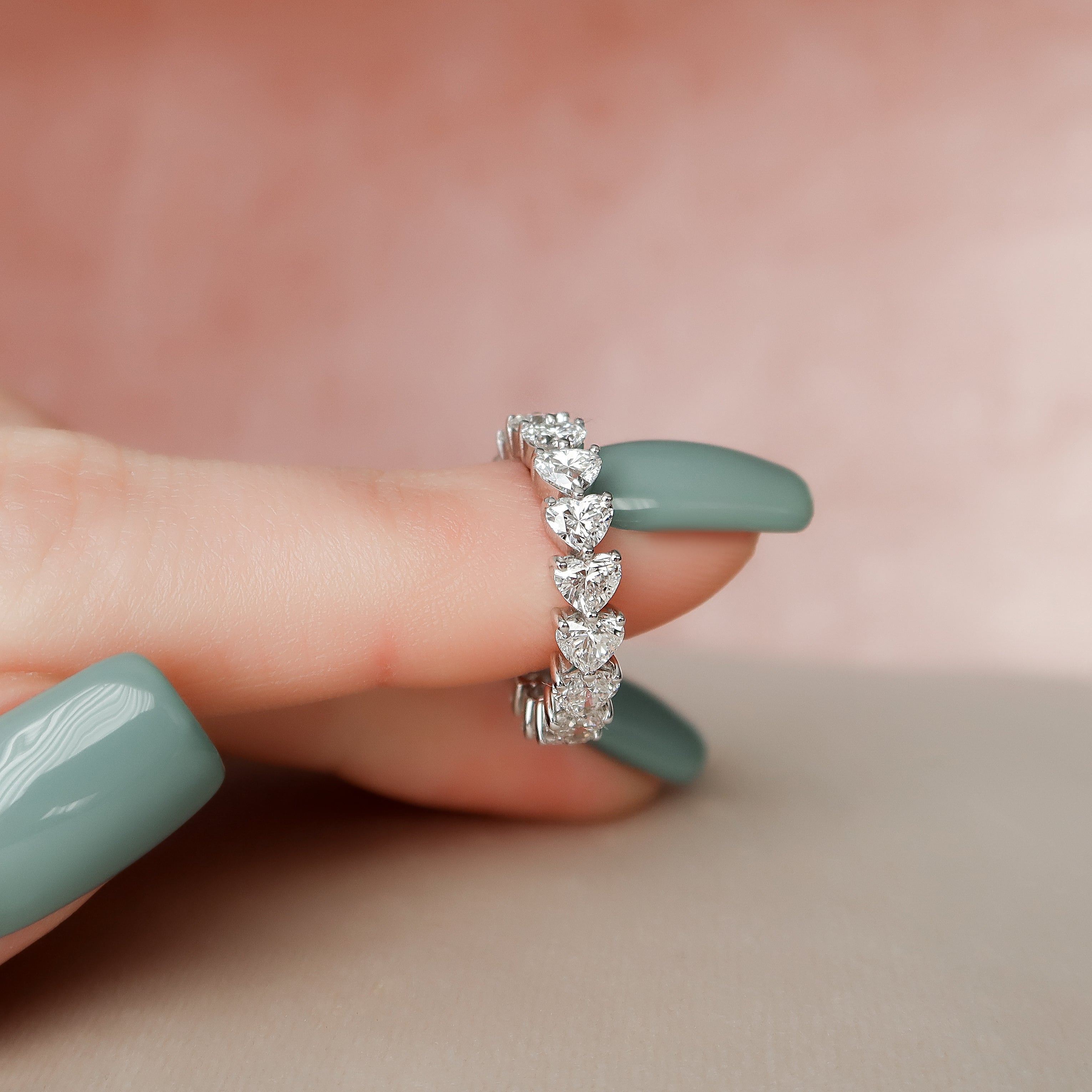 3.5ct Valara Heart Cut Moissanite Ring - Silver