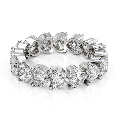 5.5ct Sabira Heart Cut Moissanite Ring - Silver