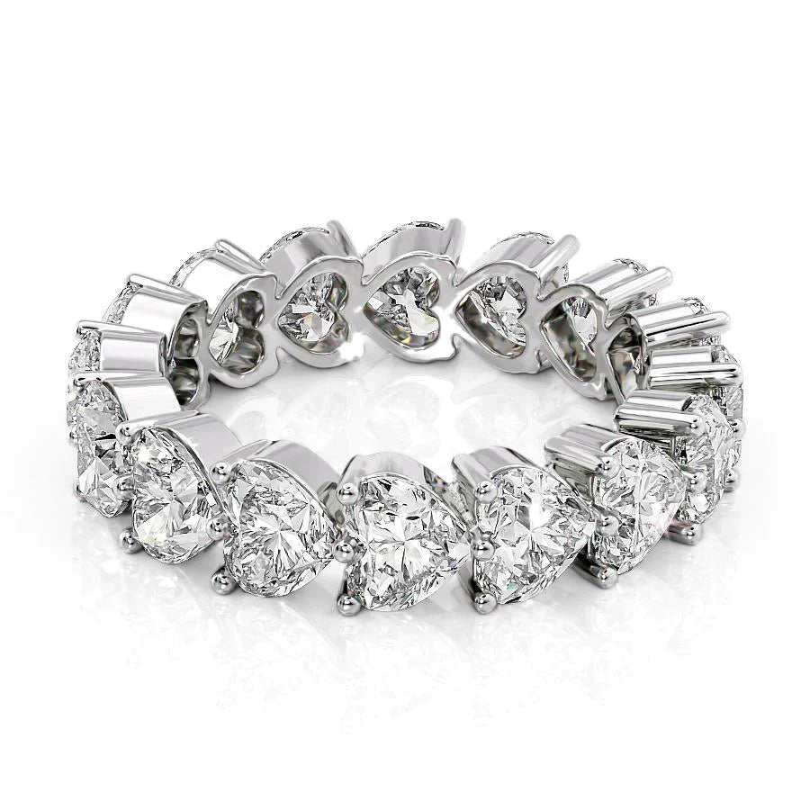 5.5ct Sabira Heart Cut Moissanite Ring - Silver