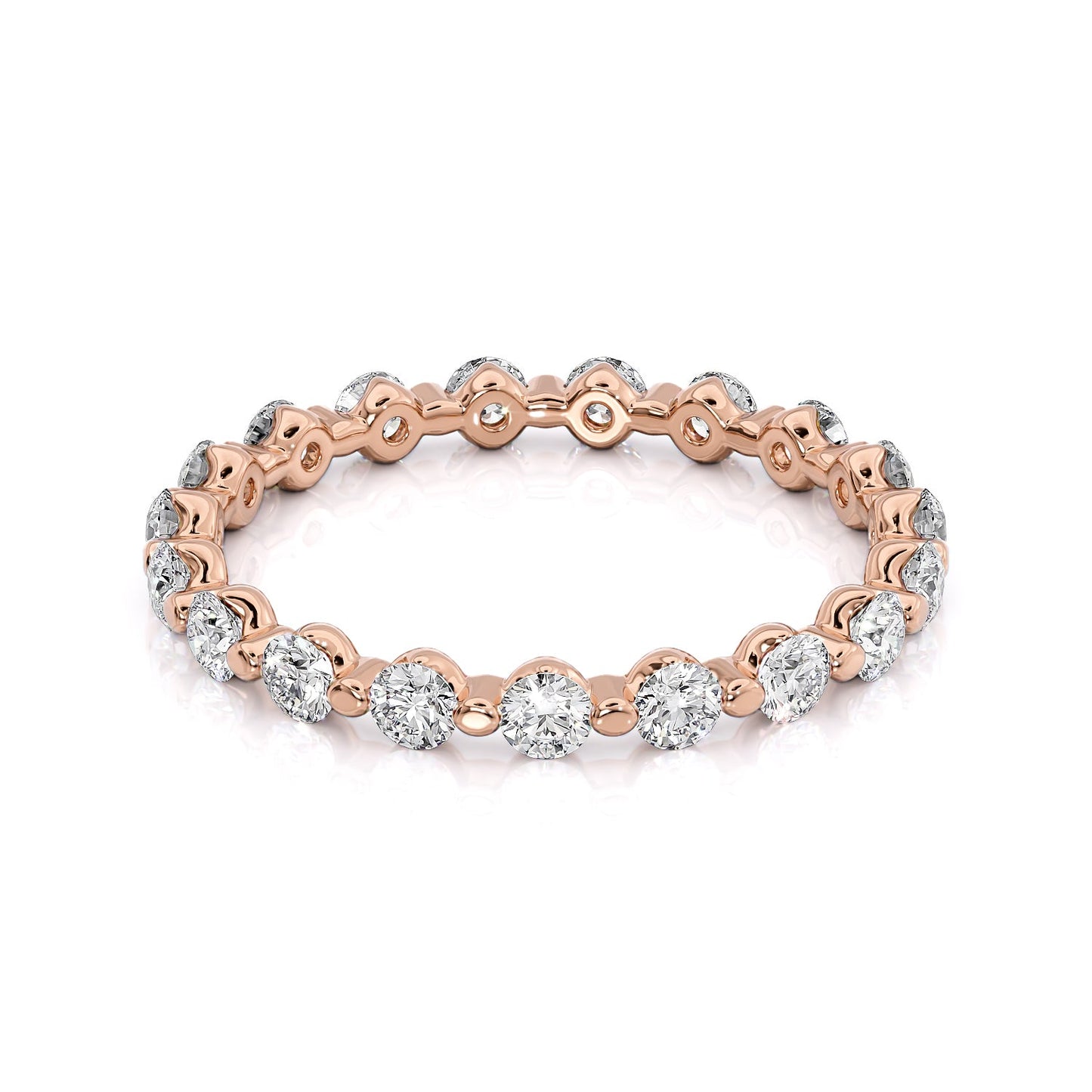 1ct Emilinda Round Cut Moissanite Ring - Rose Gold
