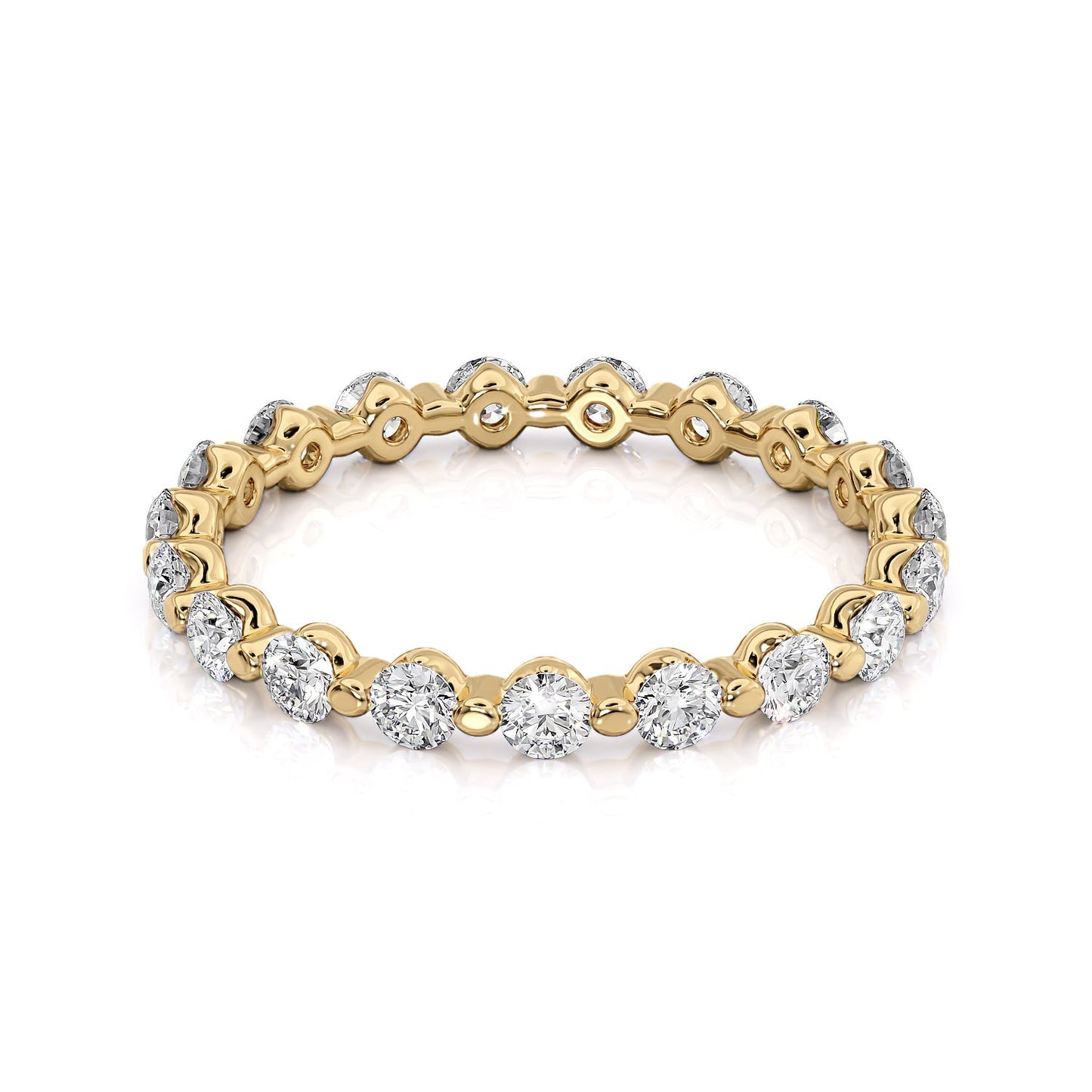 1ct Emilinda Round Cut Moissanite Ring - Gold