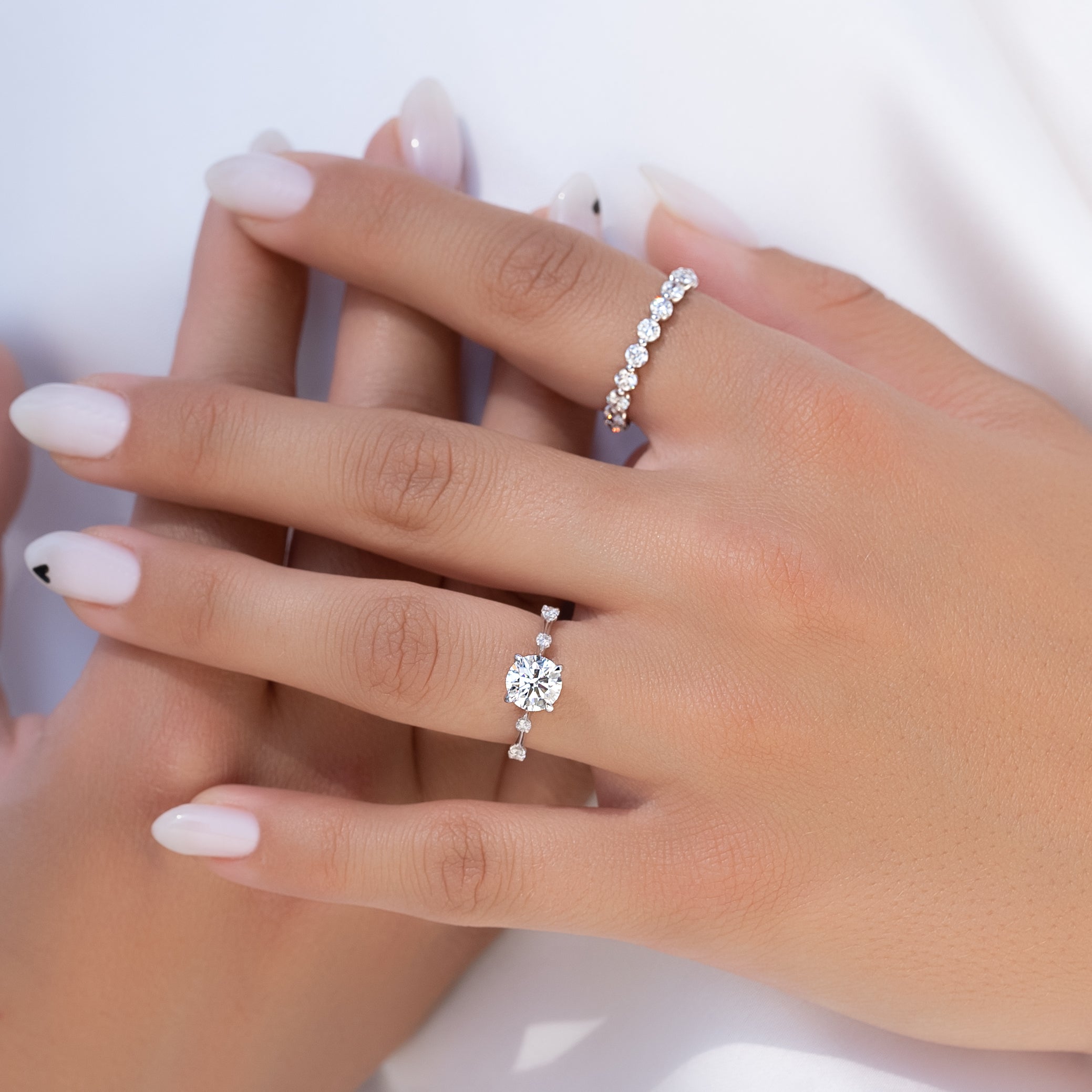 1.5ct Ayiana Round Cut Moissanite Ring - Silver
