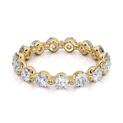 2ct Demetria Round Cut Moissanite Ring - Gold