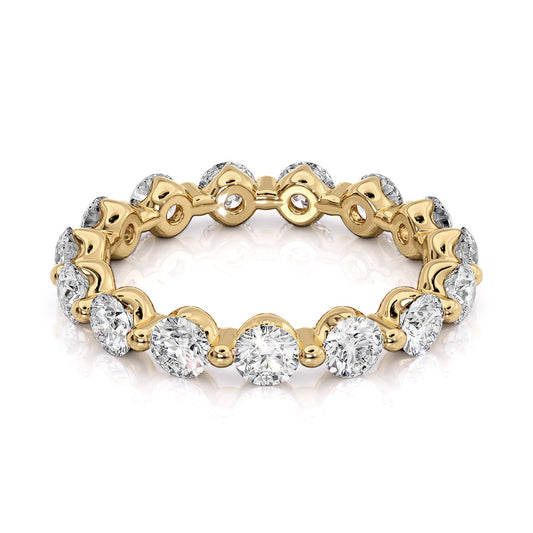 2ct Demetria Round Cut Moissanite Ring - Gold
