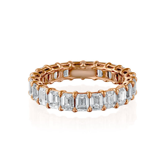 3.5ct Nara Emerald Cut Moissanite Ring - Rose Gold