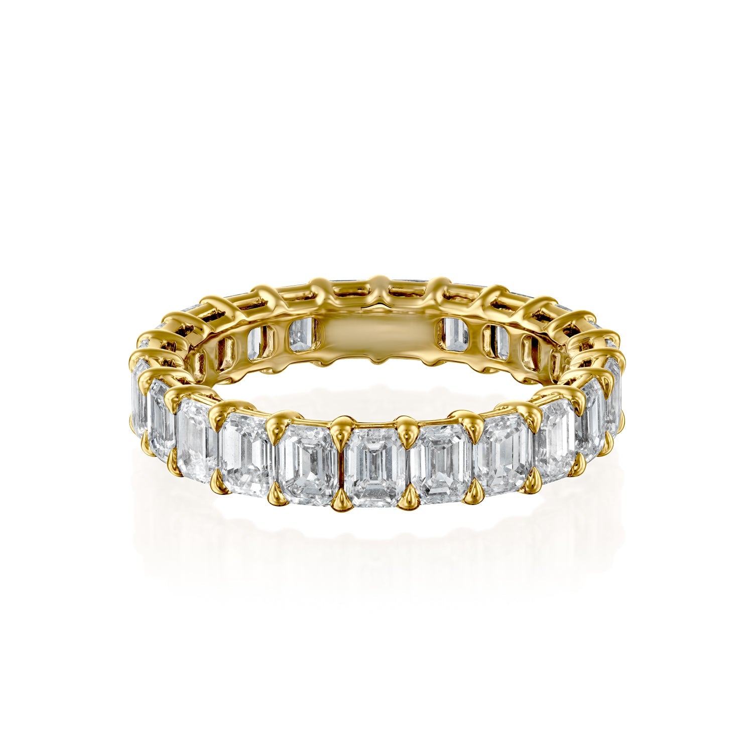3.5ct Nara Emerald Cut Moissanite Ring - Gold